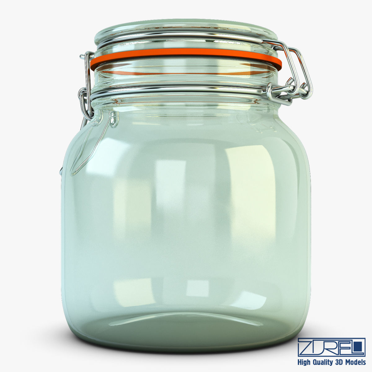 Jar hermetic 1 liter v 1 3D model_1