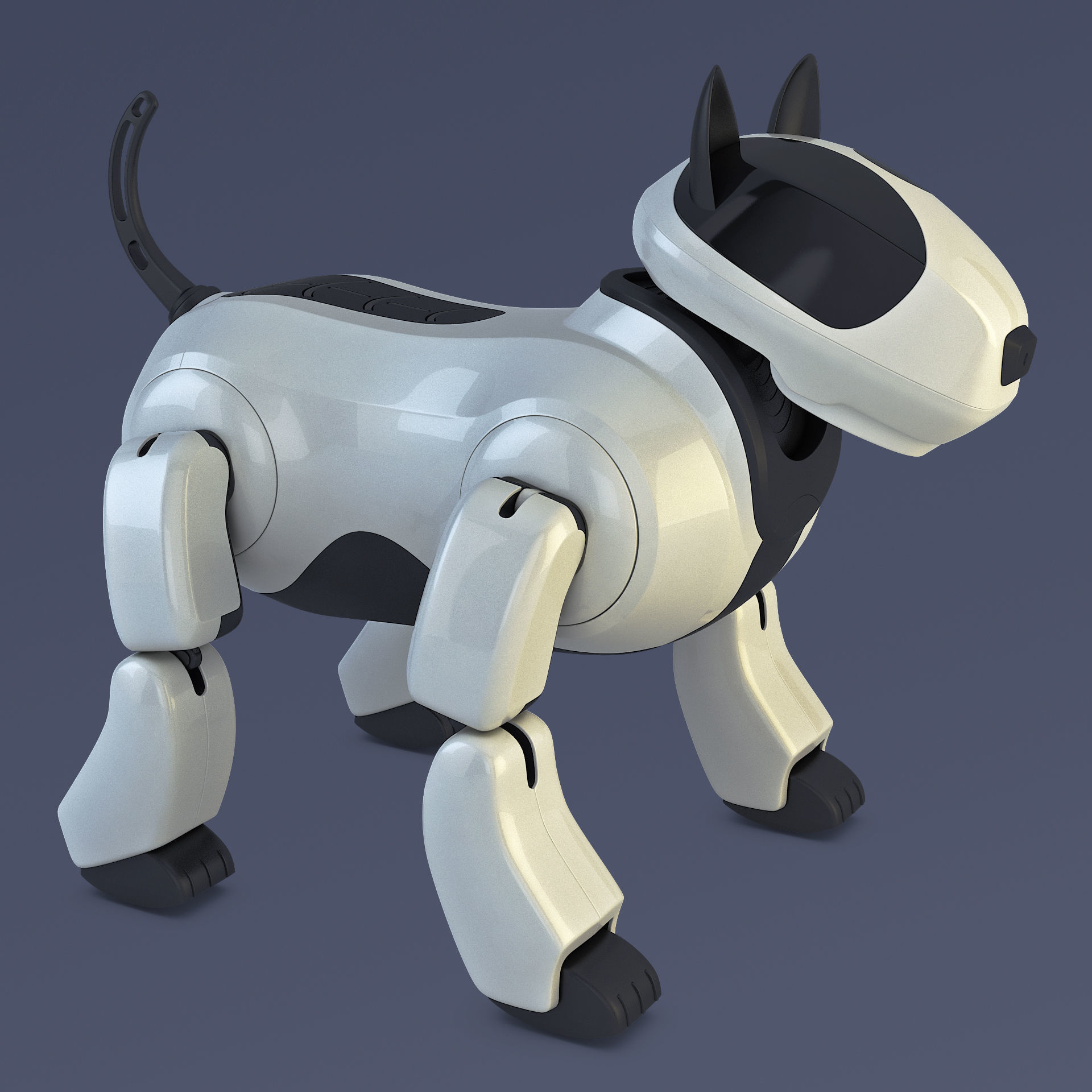 Genibo Robot Dog White 3D model_7