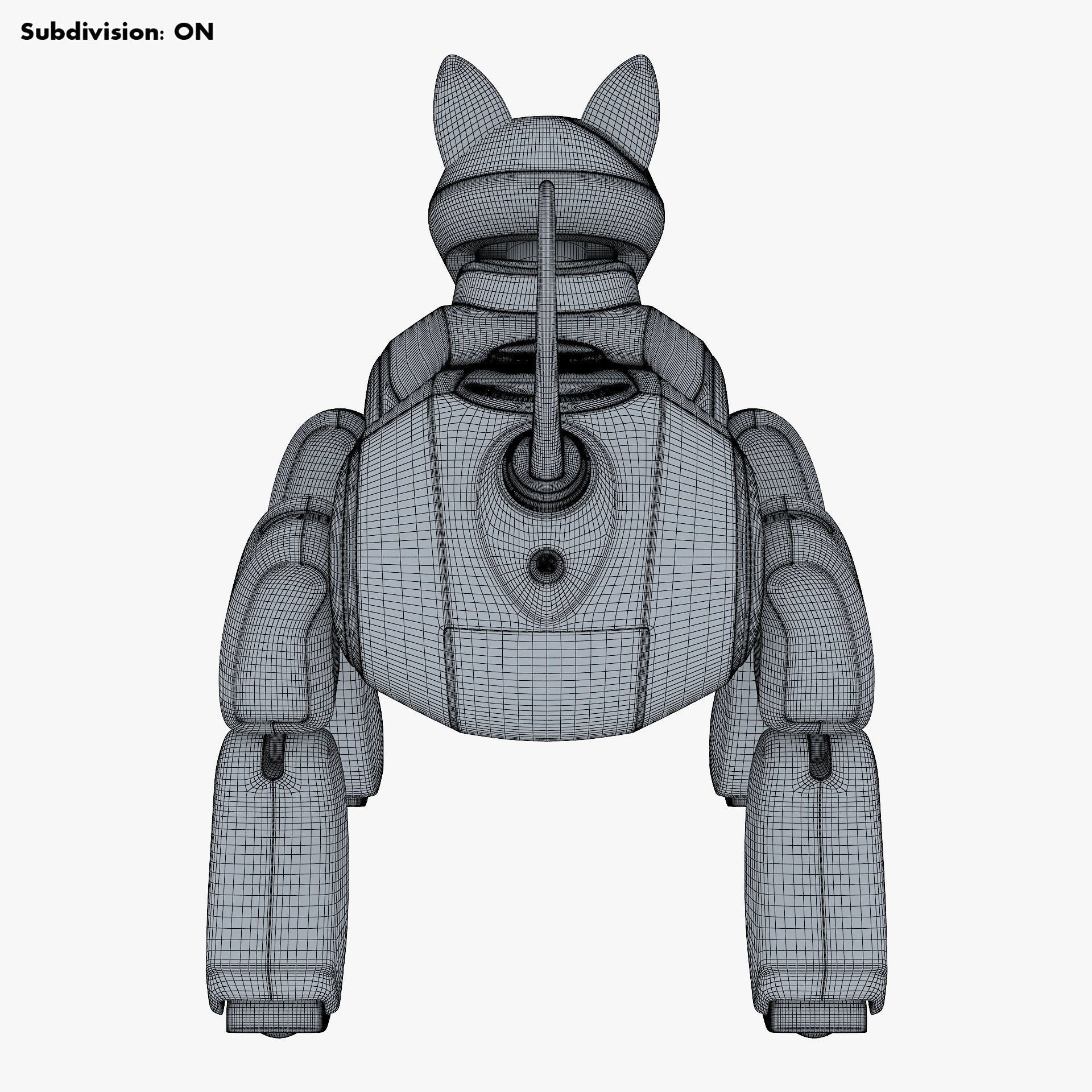 Genibo Robot Dog White 3D model_43