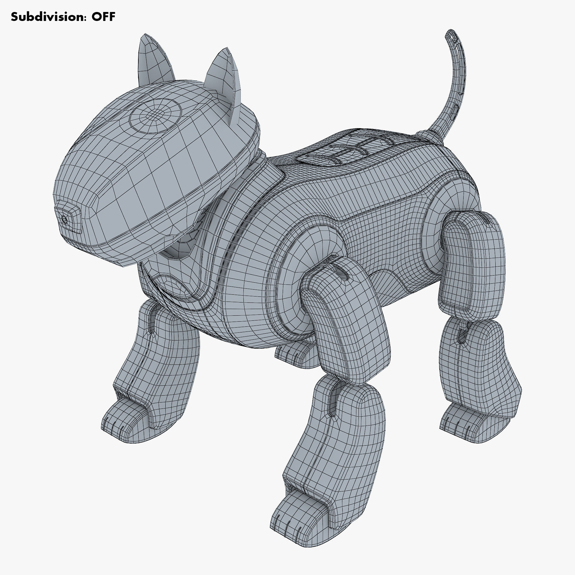 Genibo Robot Dog White 3D model_24