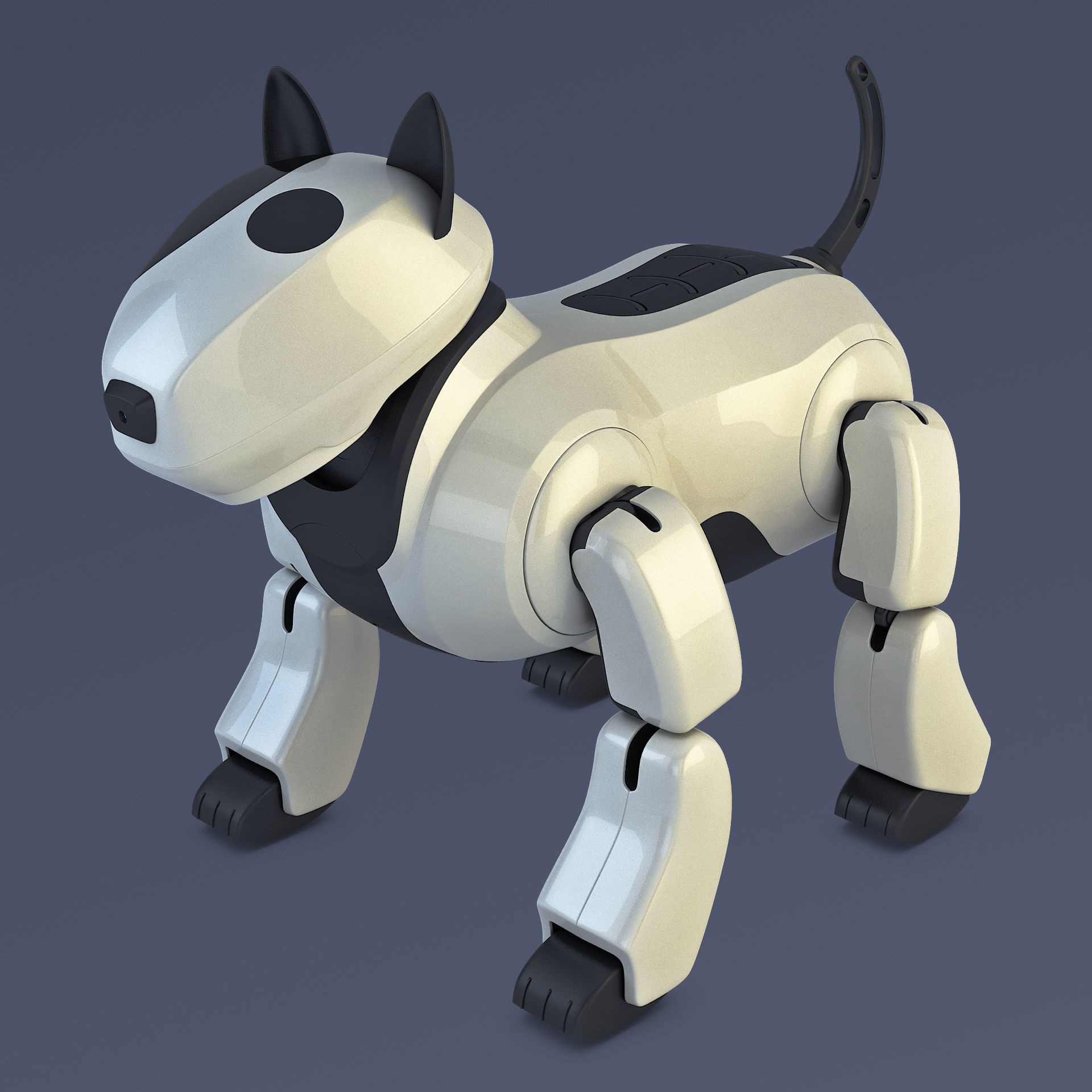 Genibo Robot Dog White 3D model_1