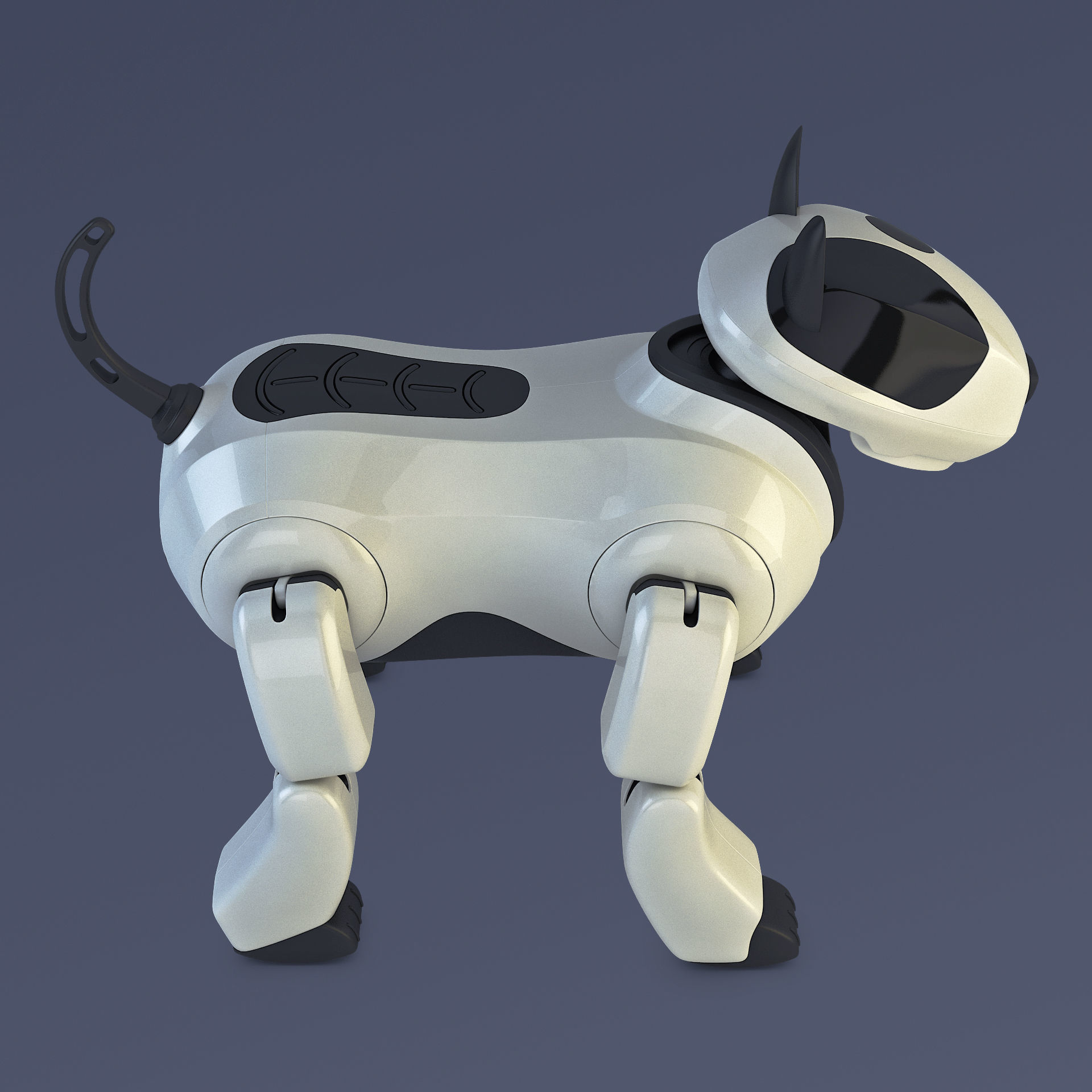 Genibo Robot Dog White 3D model_12