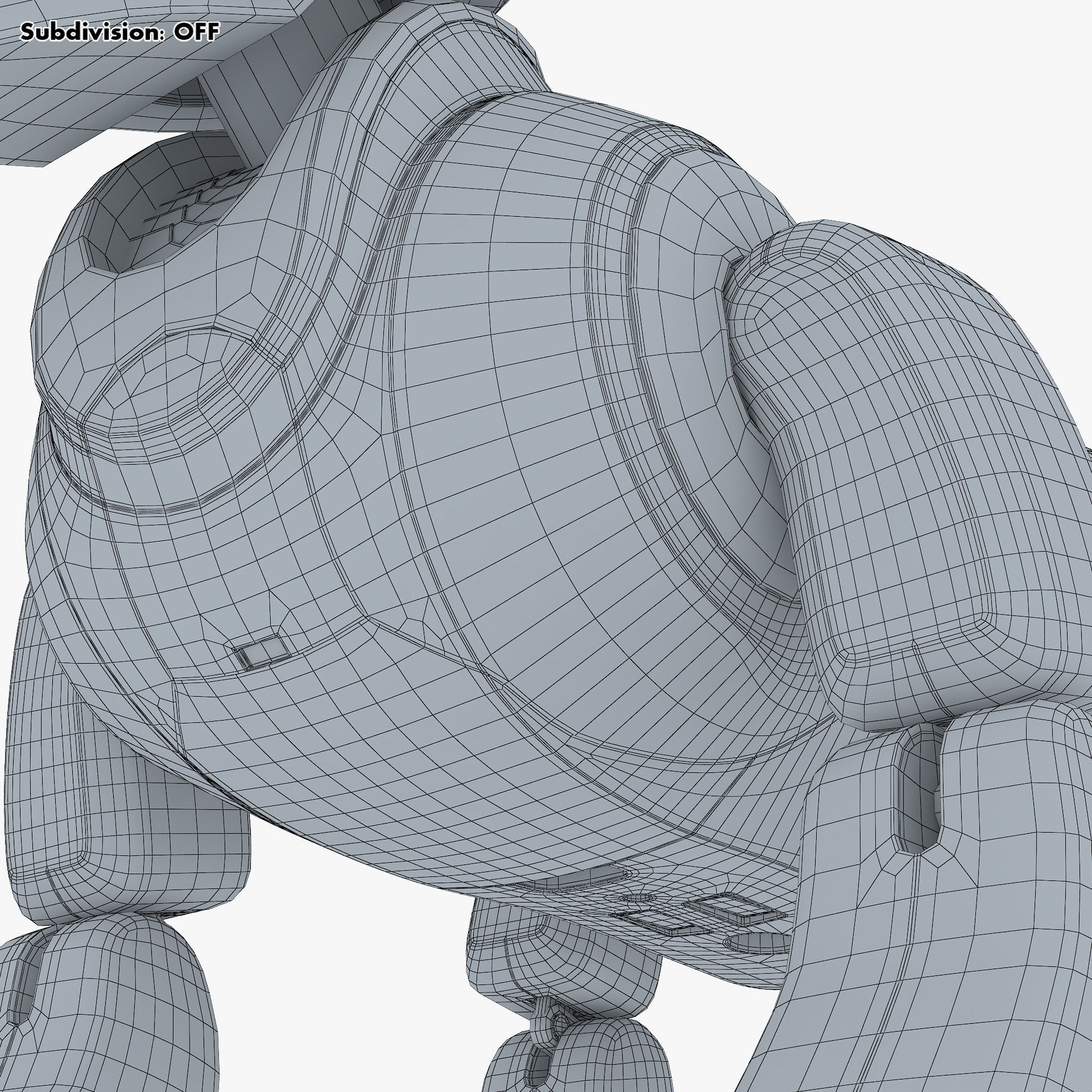 Genibo Robot Dog White 3D model_52