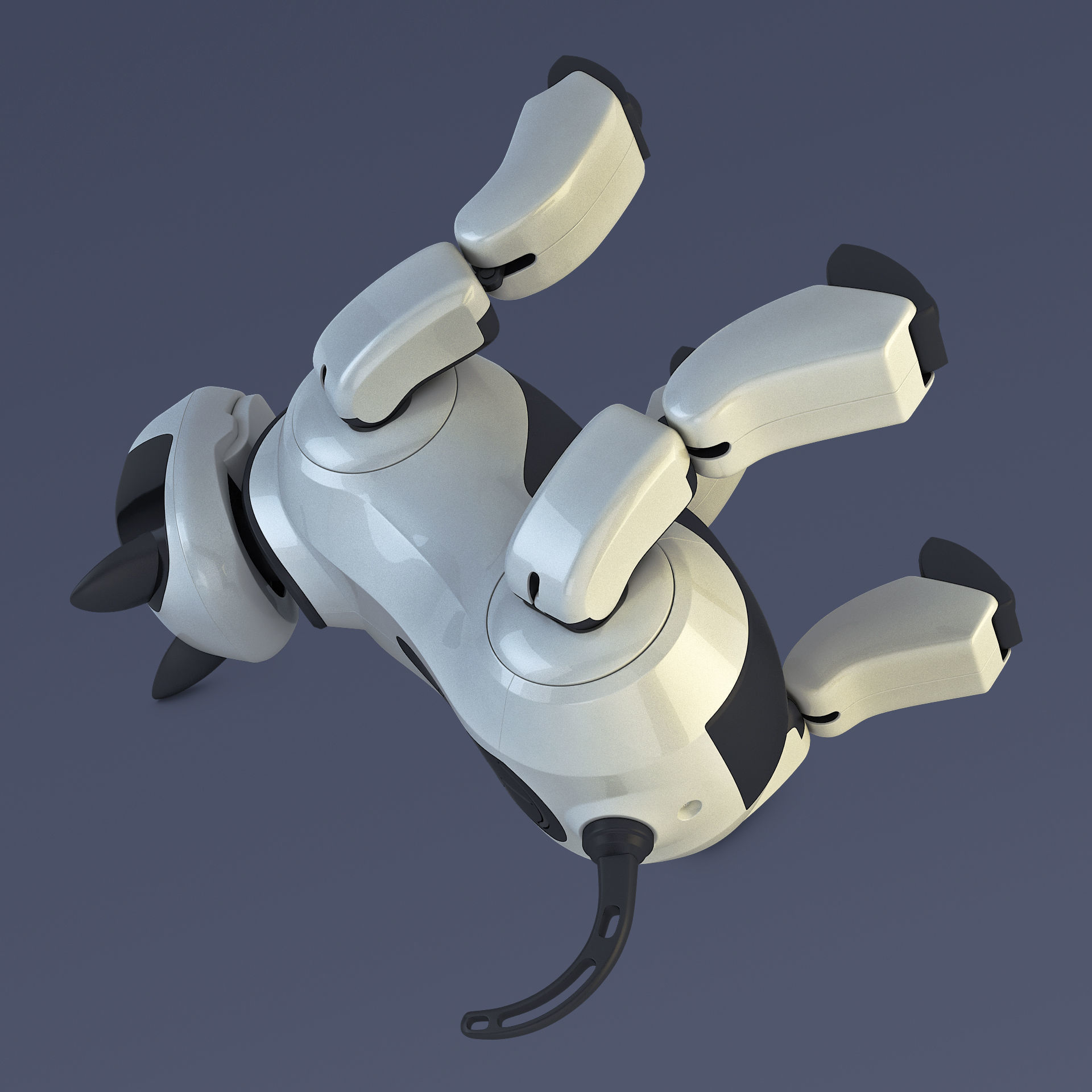 Genibo Robot Dog White 3D model_18