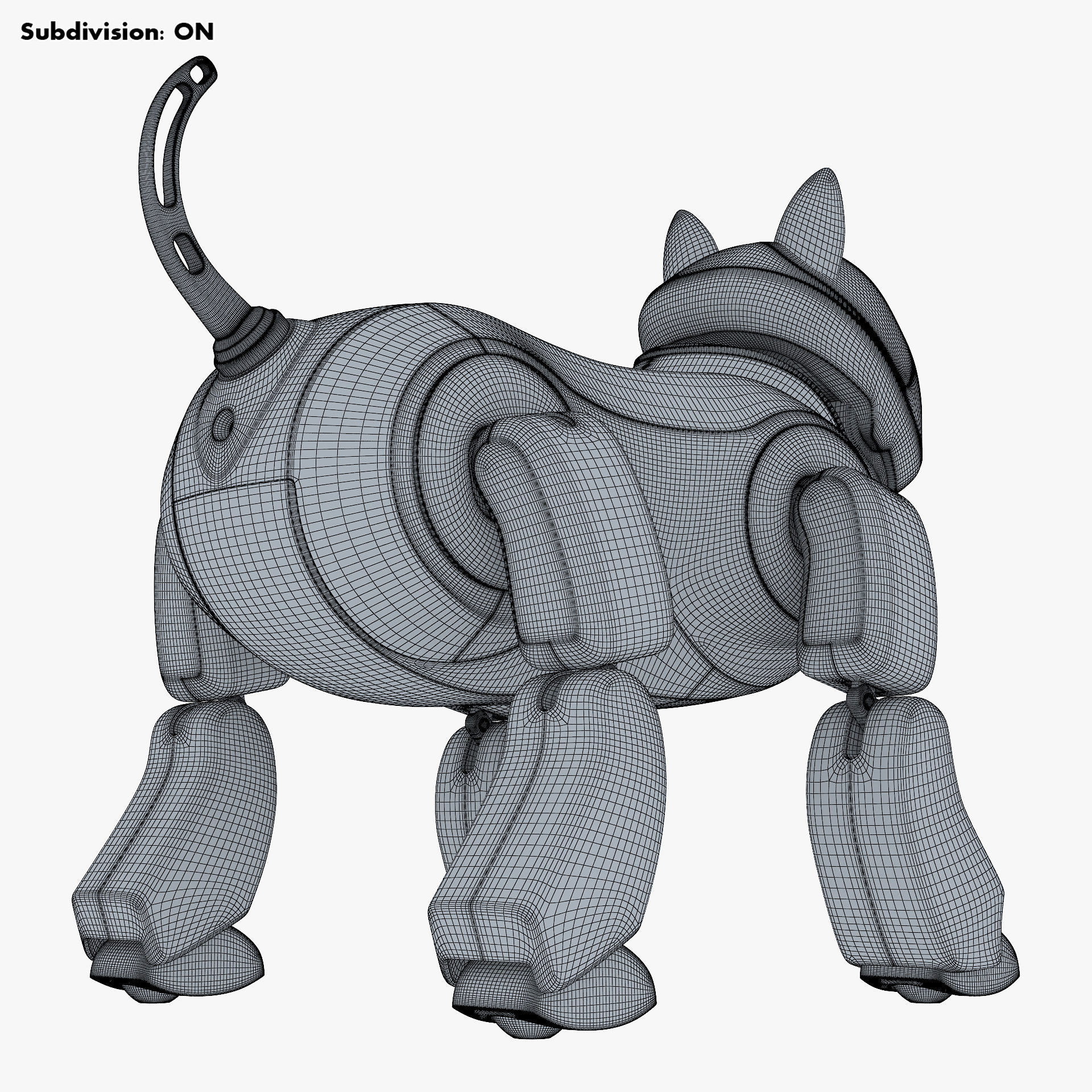 Genibo Robot Dog White 3D model_29