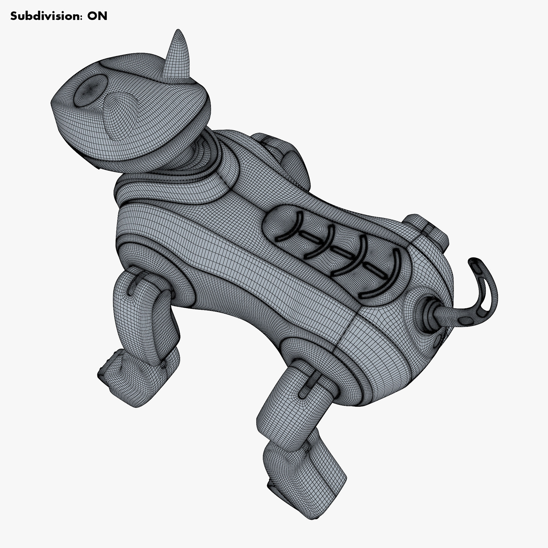 Genibo Robot Dog White 3D model_33