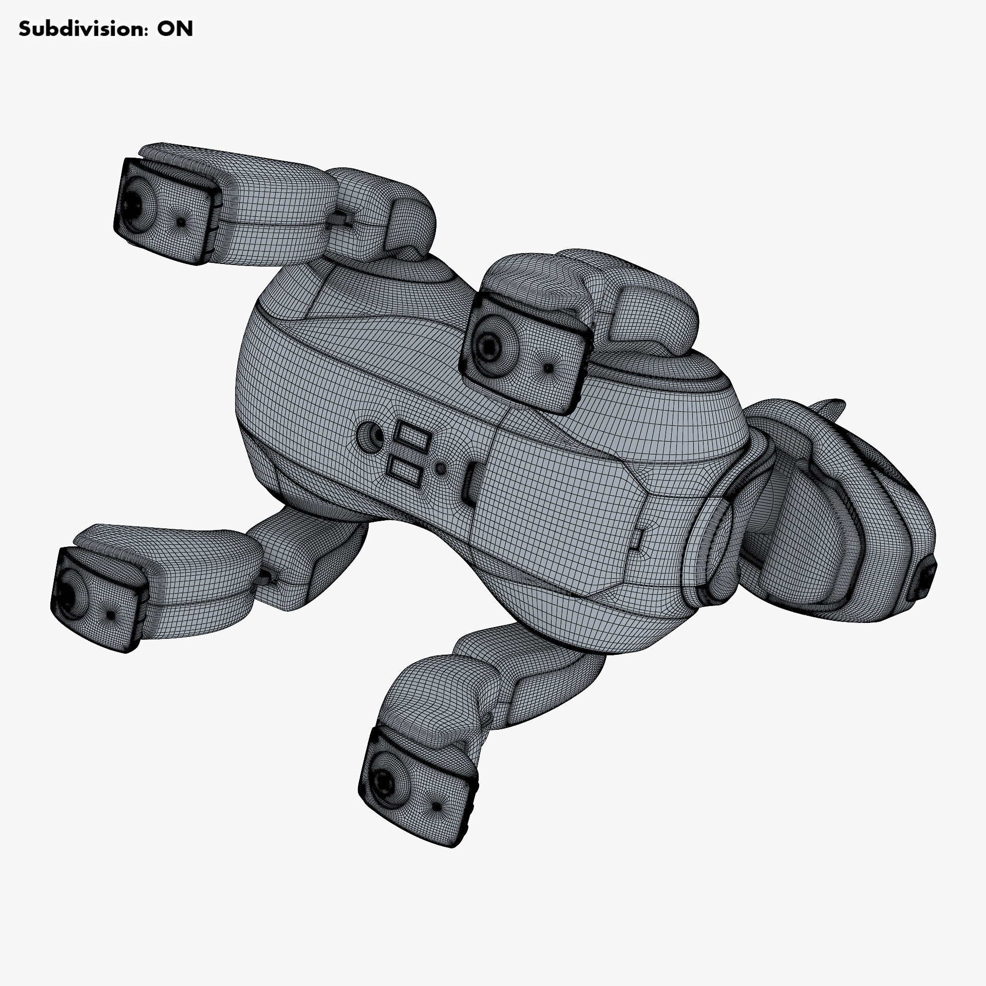 Genibo Robot Dog White 3D model_59