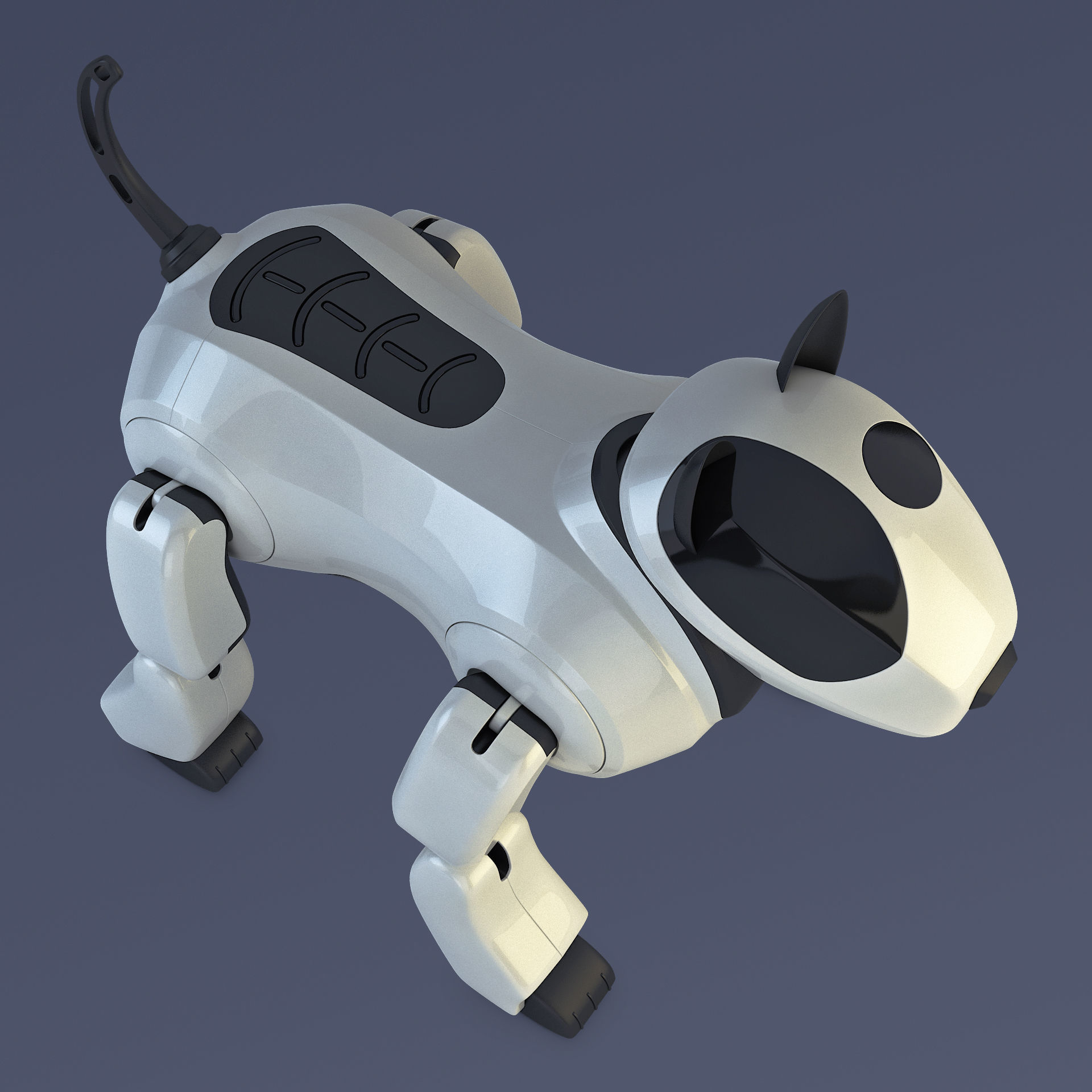 Genibo Robot Dog White 3D model_5