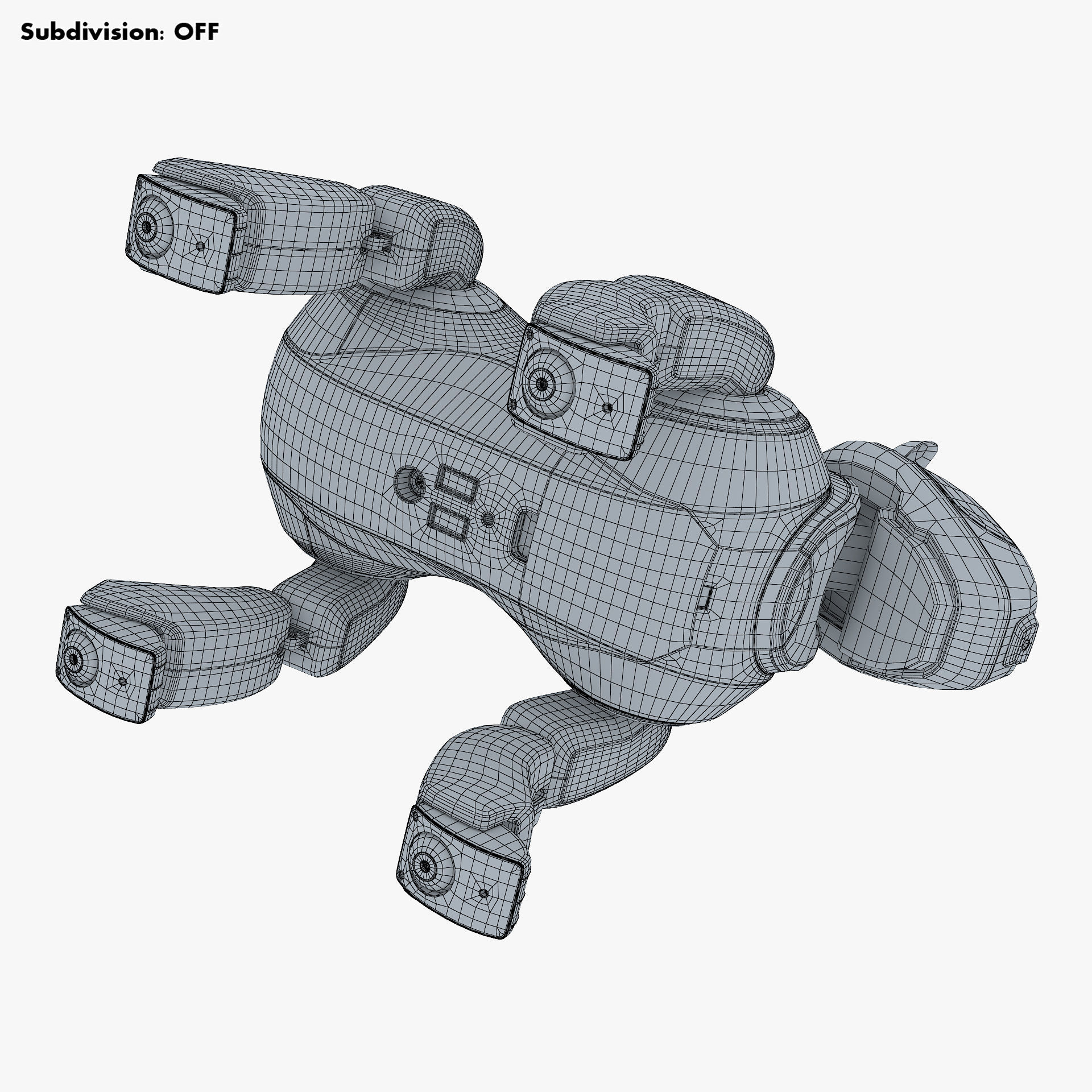 Genibo Robot Dog White 3D model_60