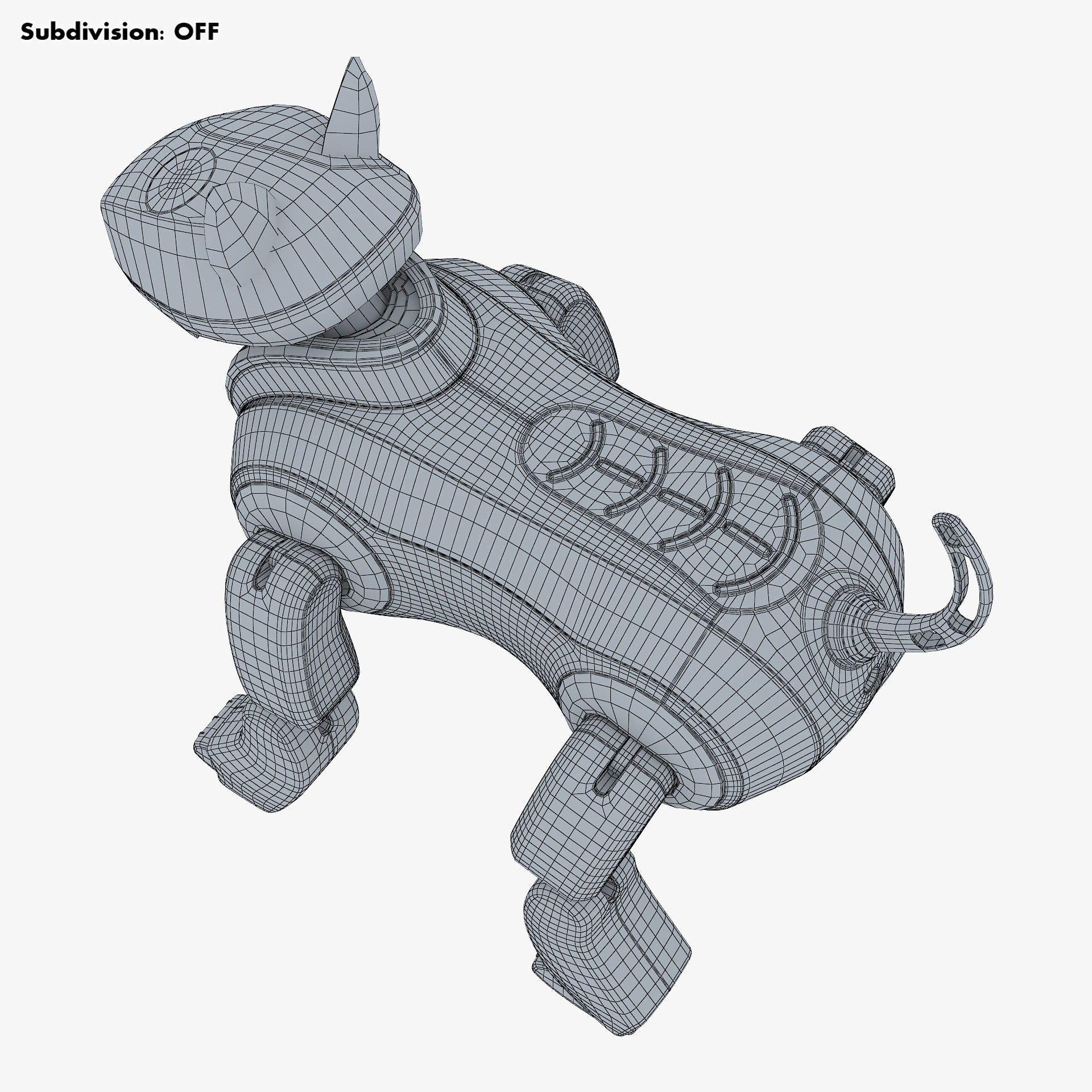 Genibo Robot Dog White 3D model_34