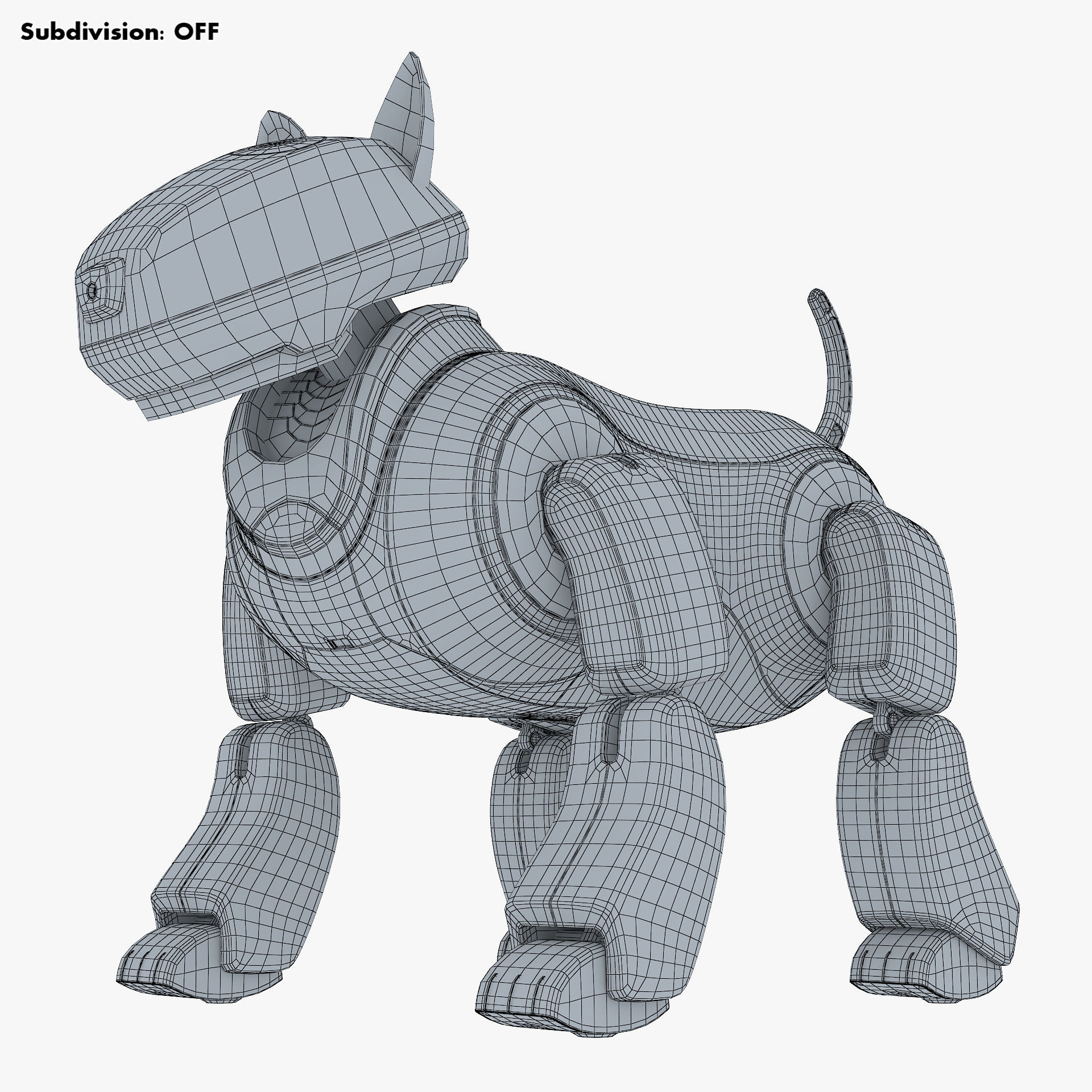 Genibo Robot Dog White 3D model_28