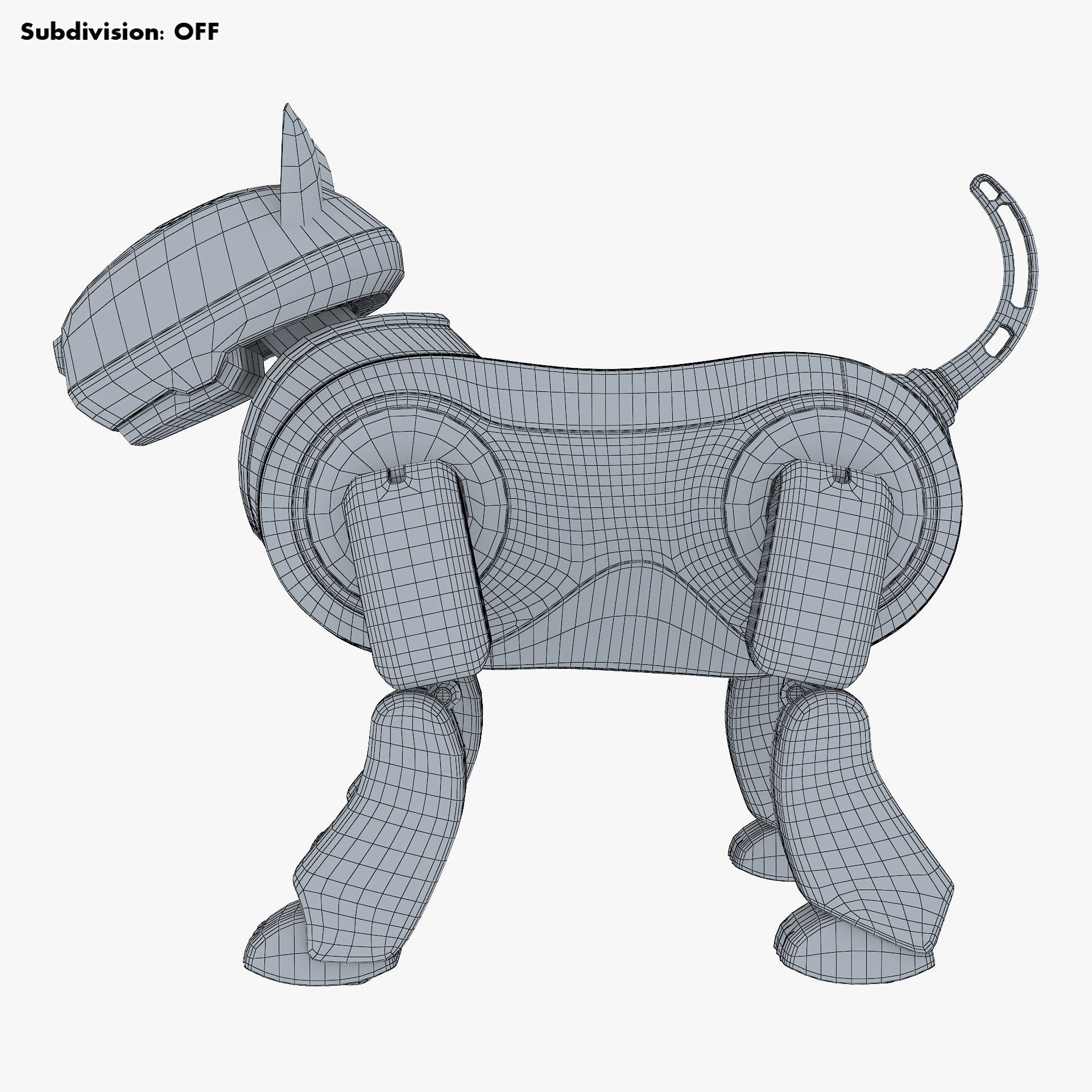 Genibo Robot Dog White 3D model_48