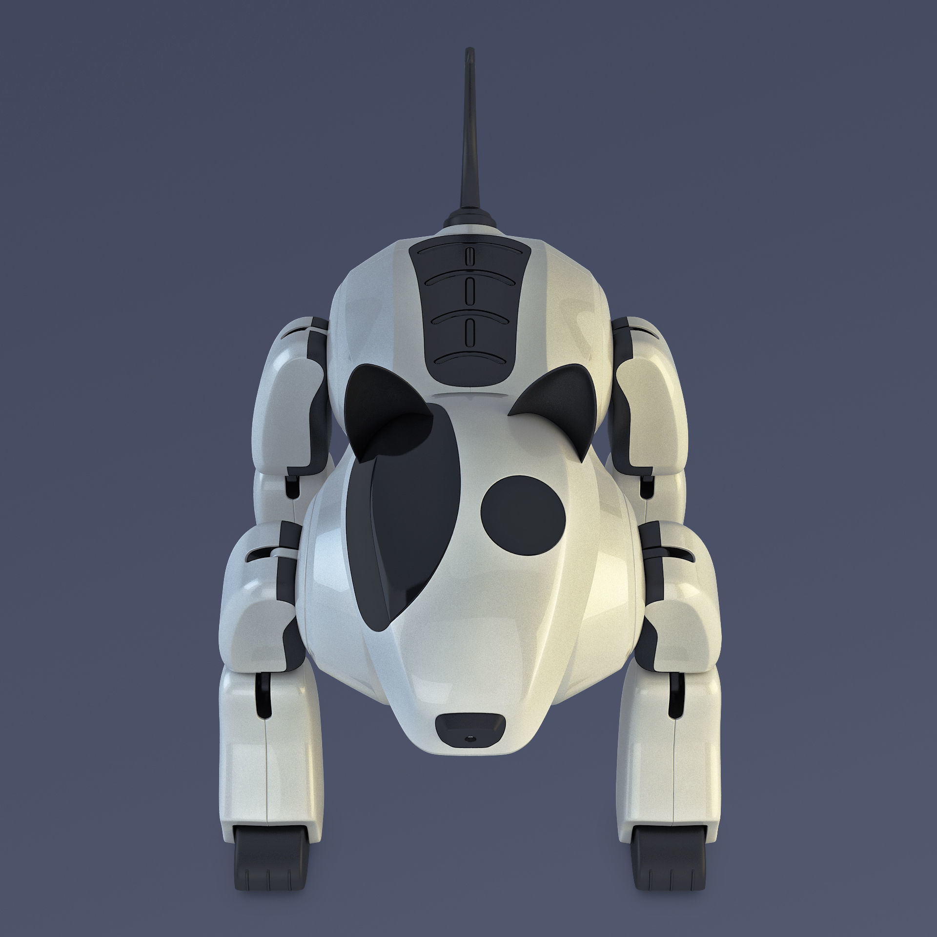 Genibo Robot Dog White 3D model_10