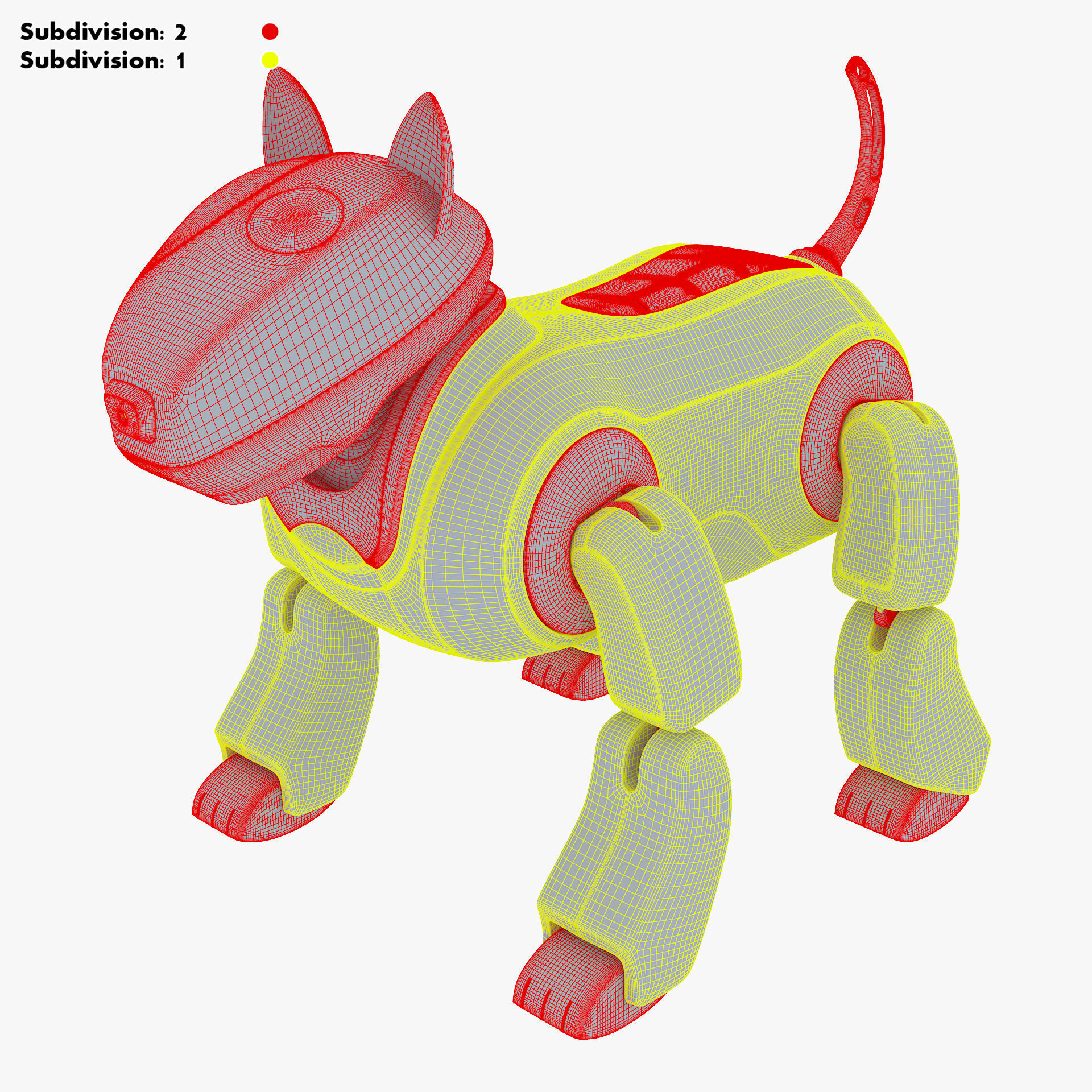 Genibo Robot Dog White 3D model_67