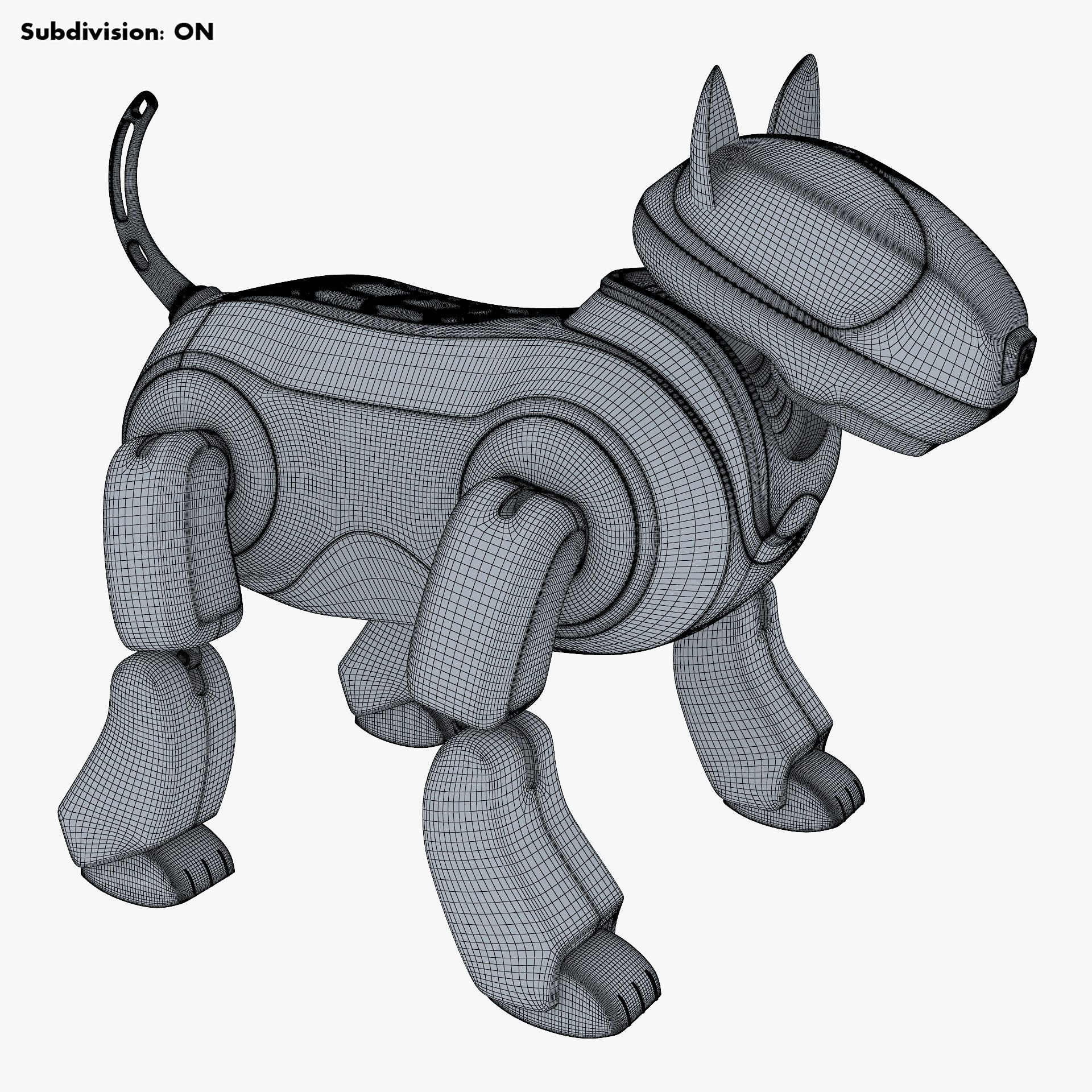 Genibo Robot Dog White 3D model_35