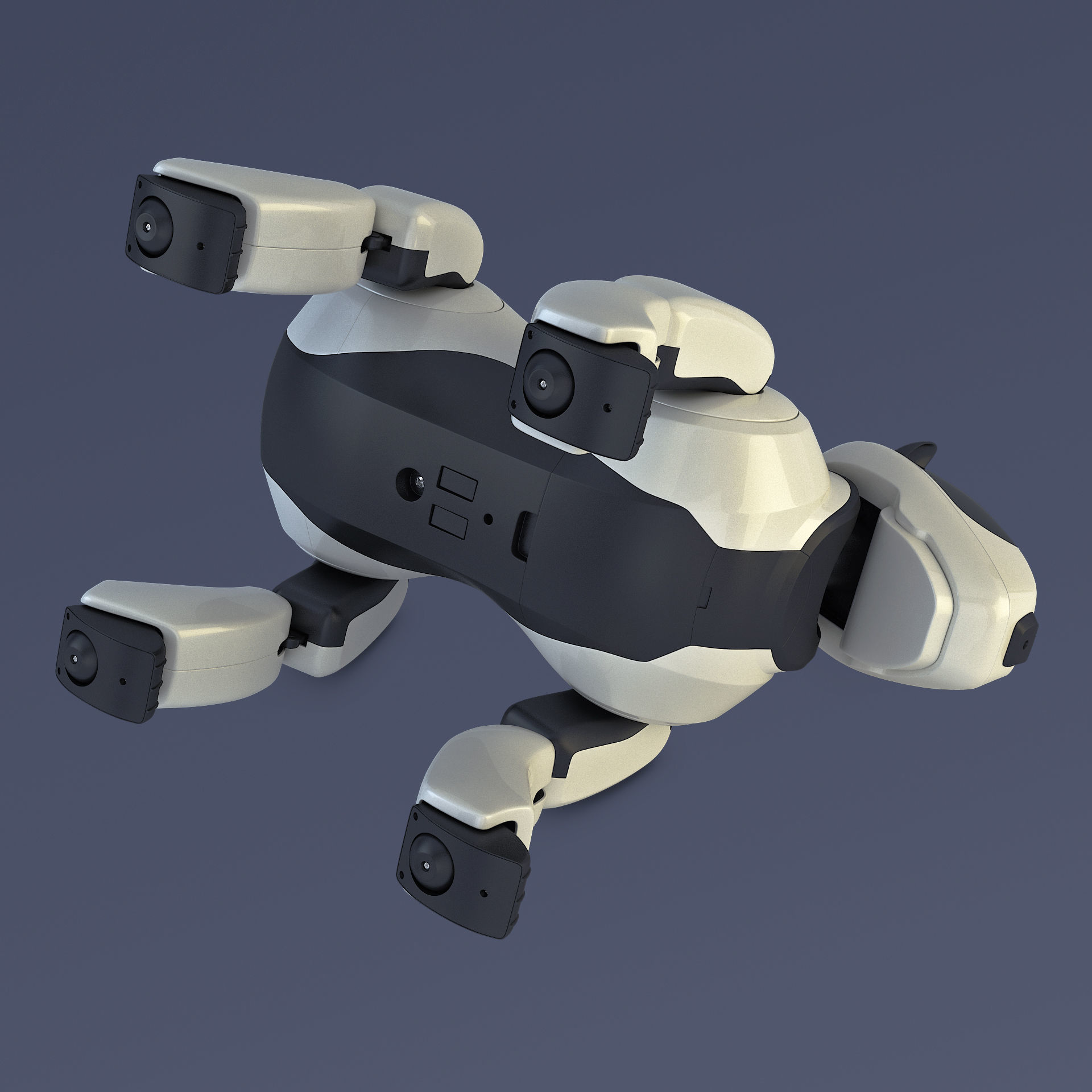 Genibo Robot Dog White 3D model_19