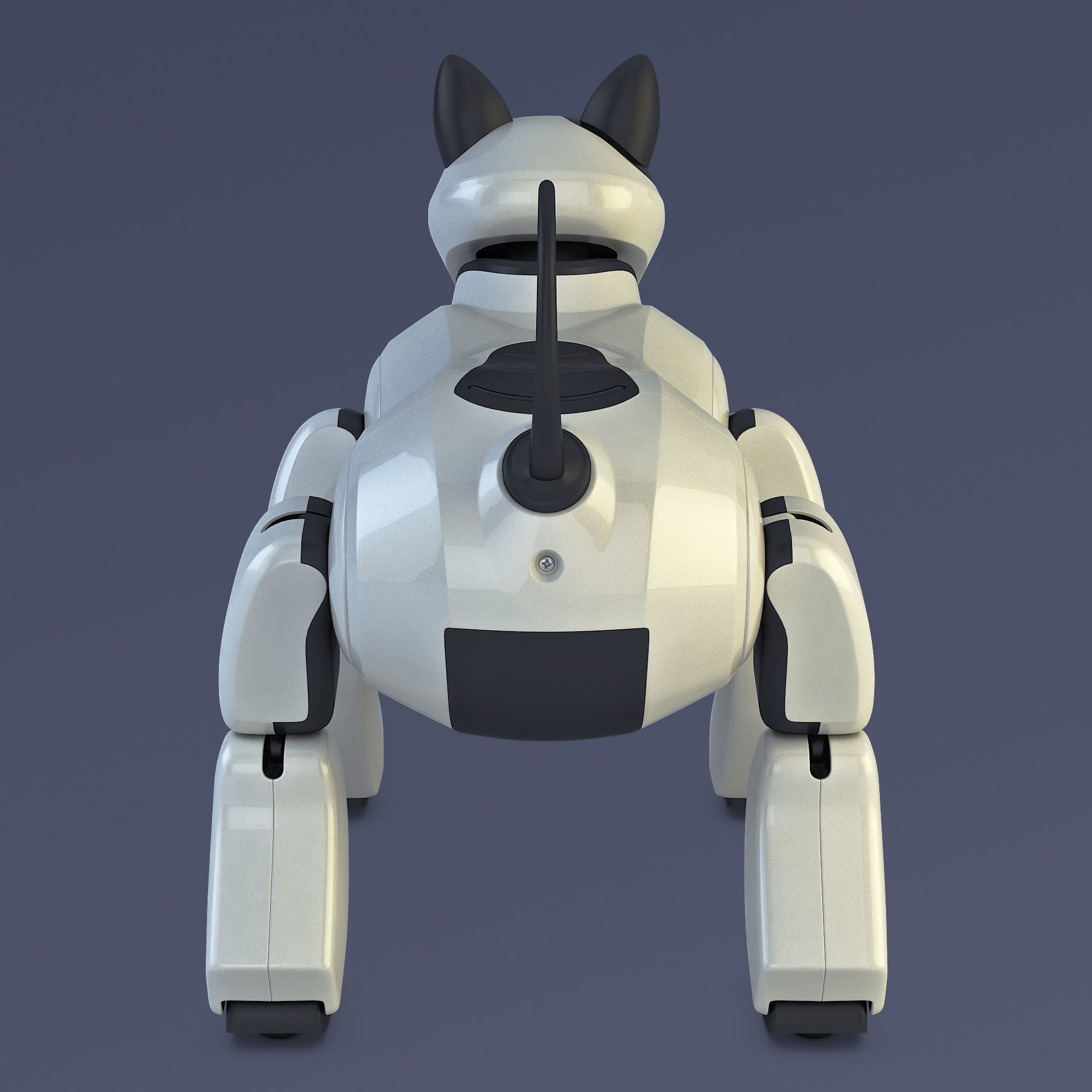 Genibo Robot Dog White 3D model_11