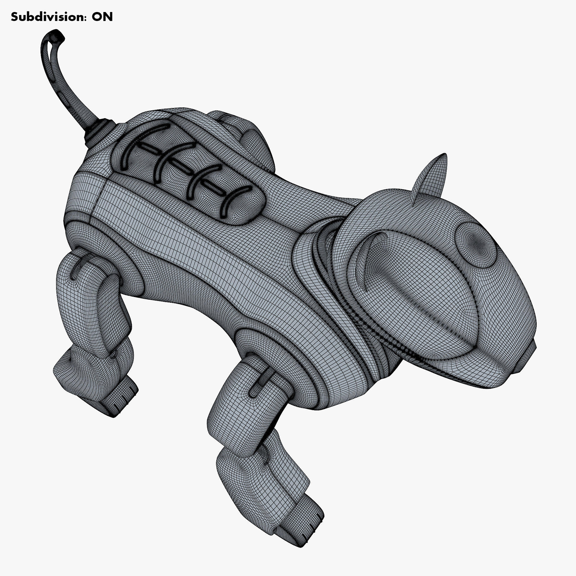 Genibo Robot Dog White 3D model_31