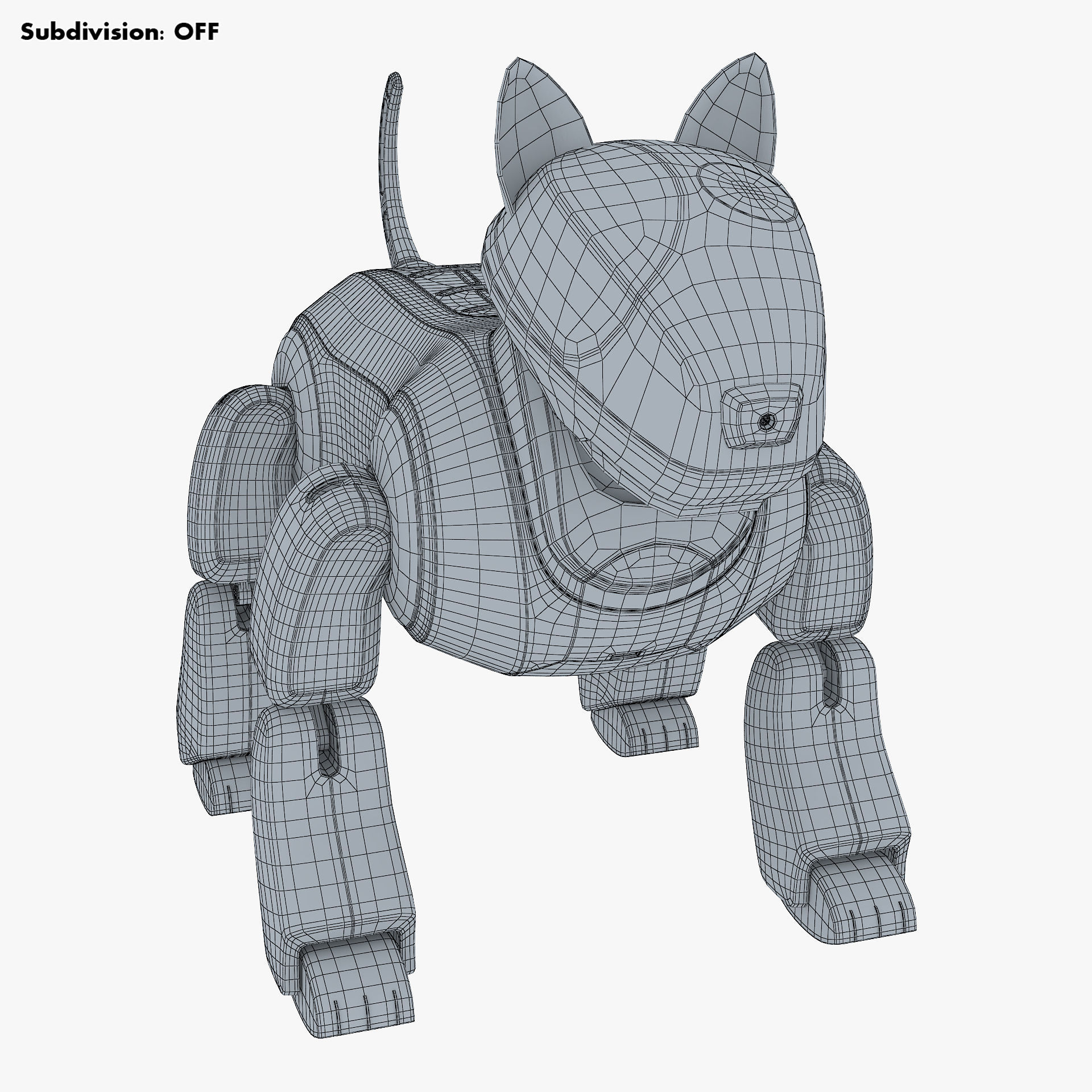 Genibo Robot Dog White 3D model_40