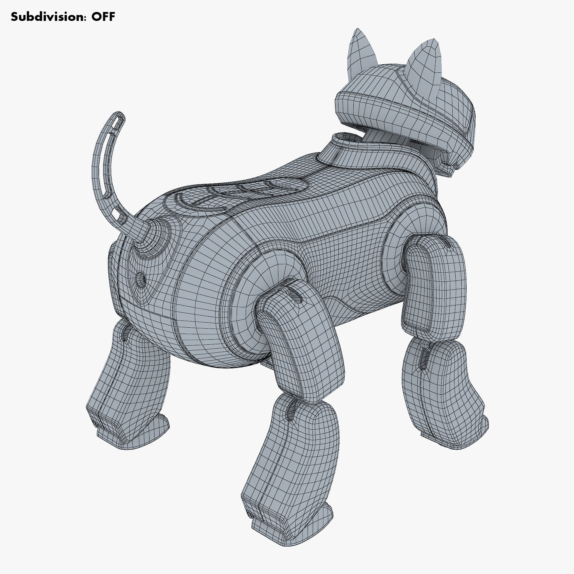 Genibo Robot Dog White 3D model_26