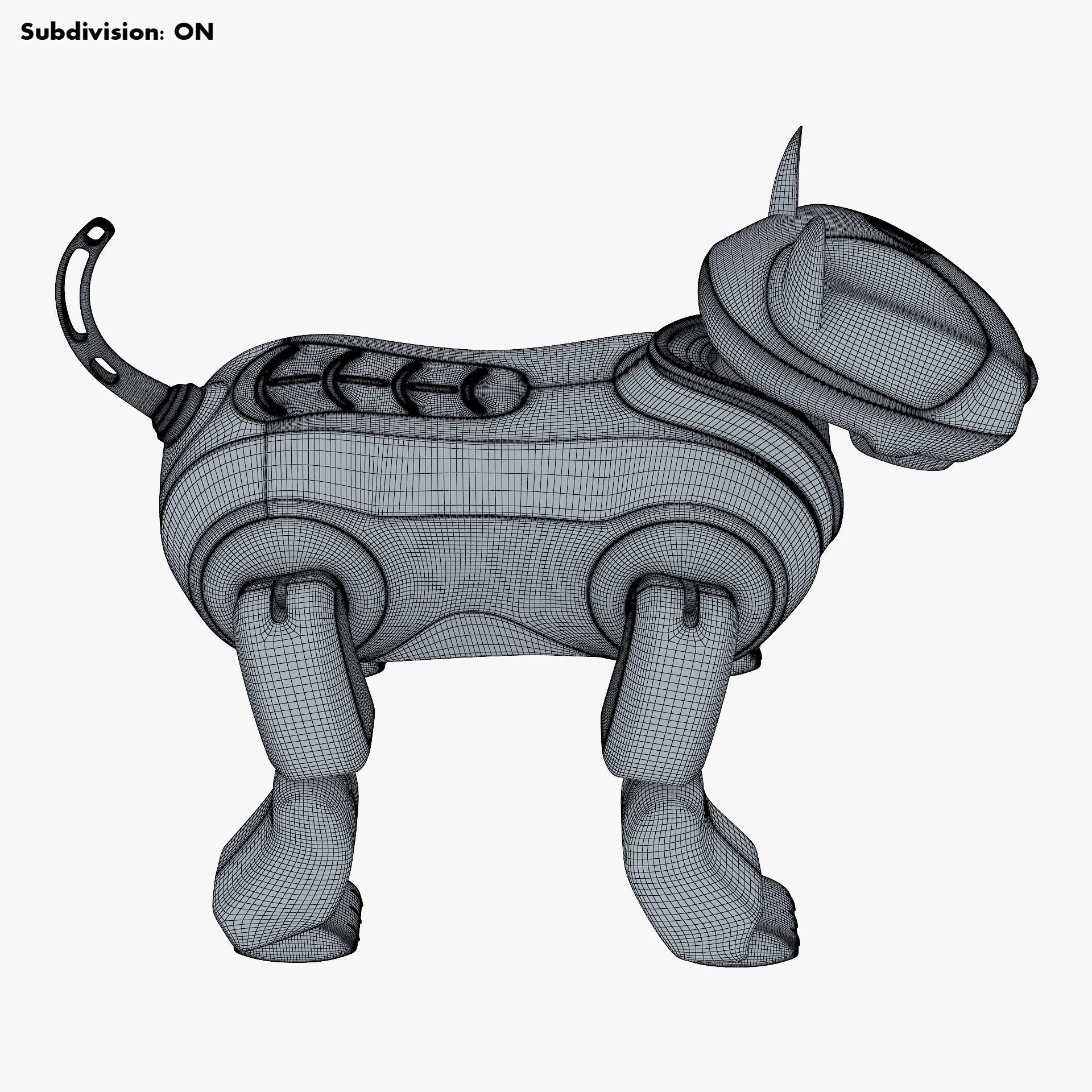 Genibo Robot Dog White 3D model_45