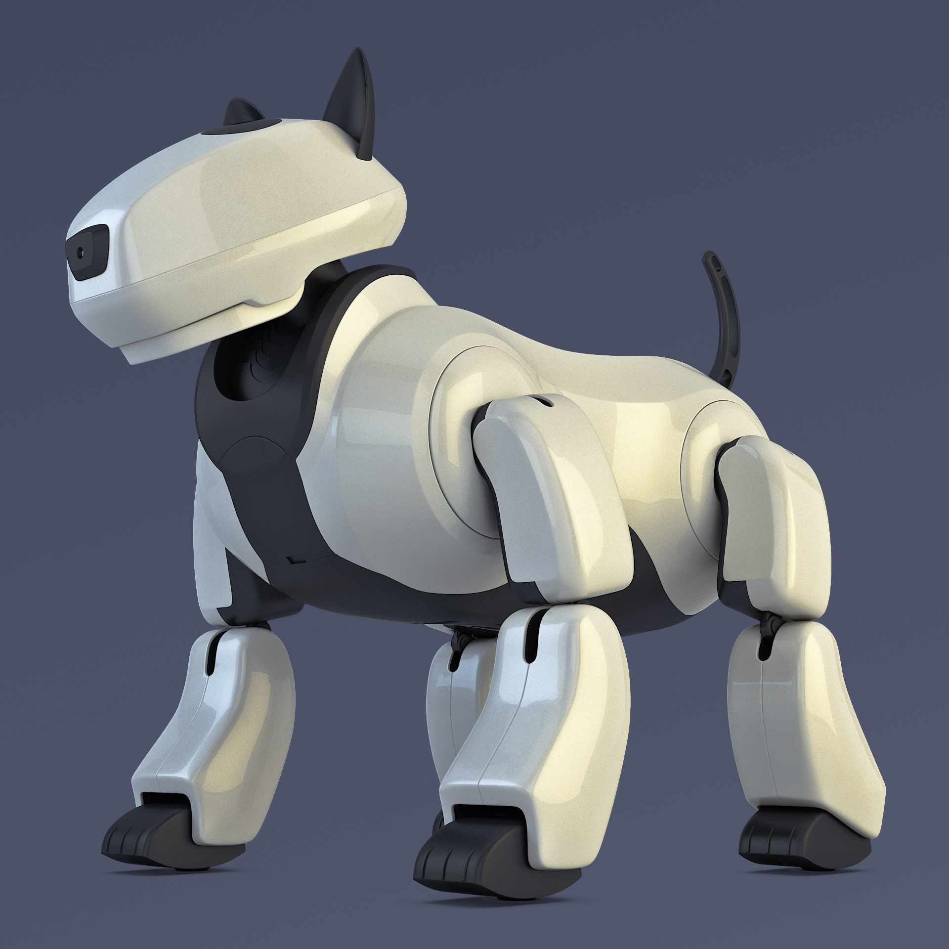 Genibo Robot Dog White 3D model_3