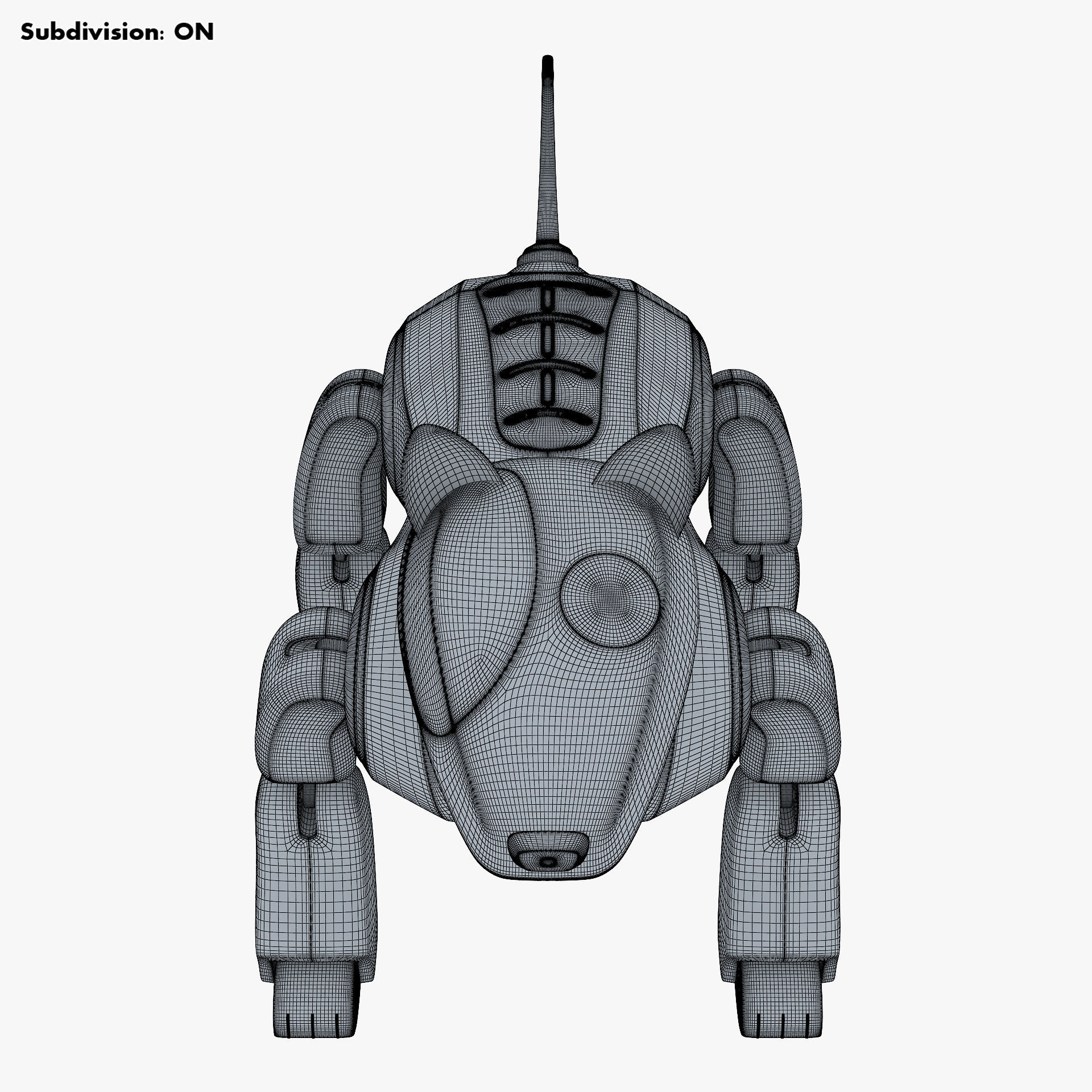 Genibo Robot Dog White 3D model_41