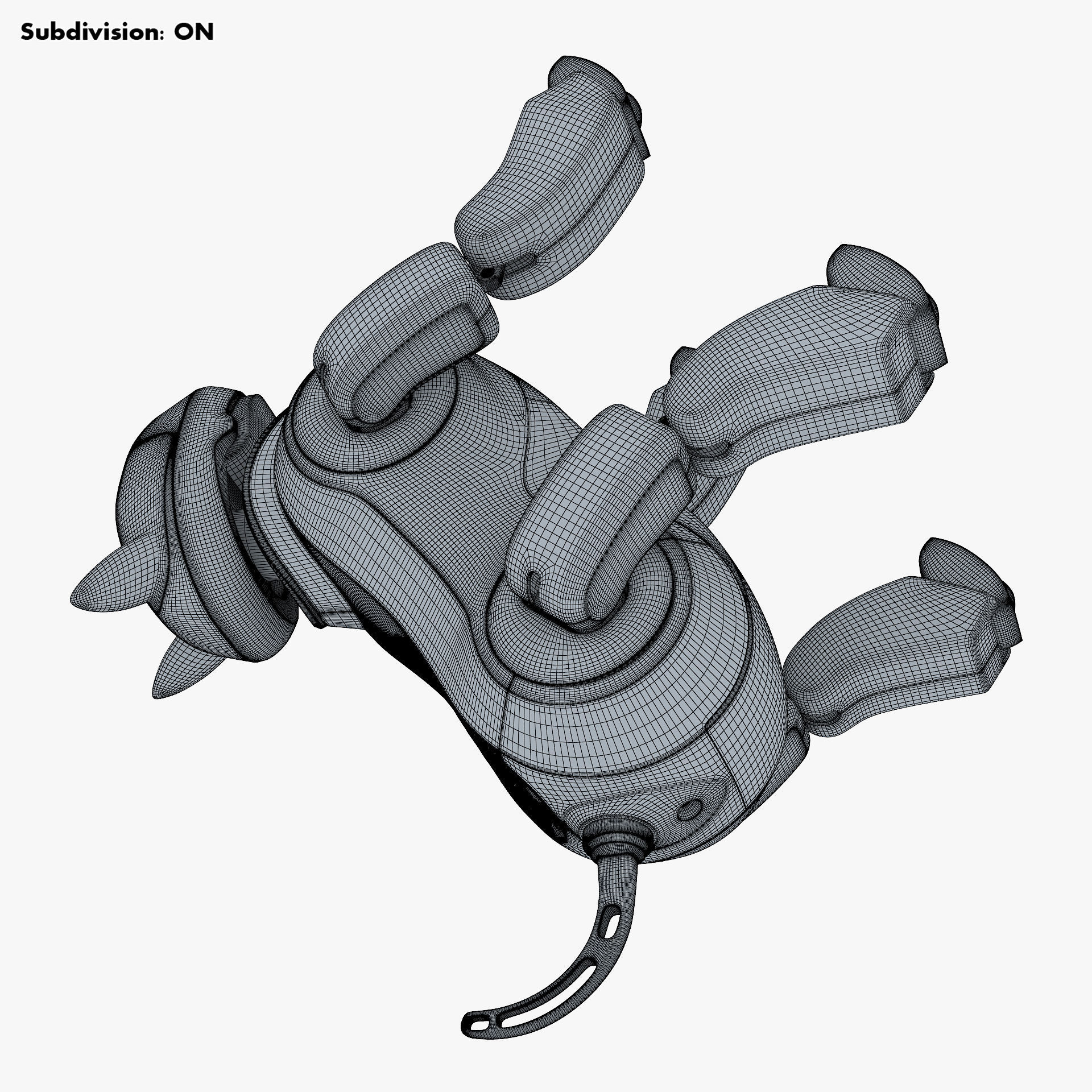 Genibo Robot Dog White 3D model_57