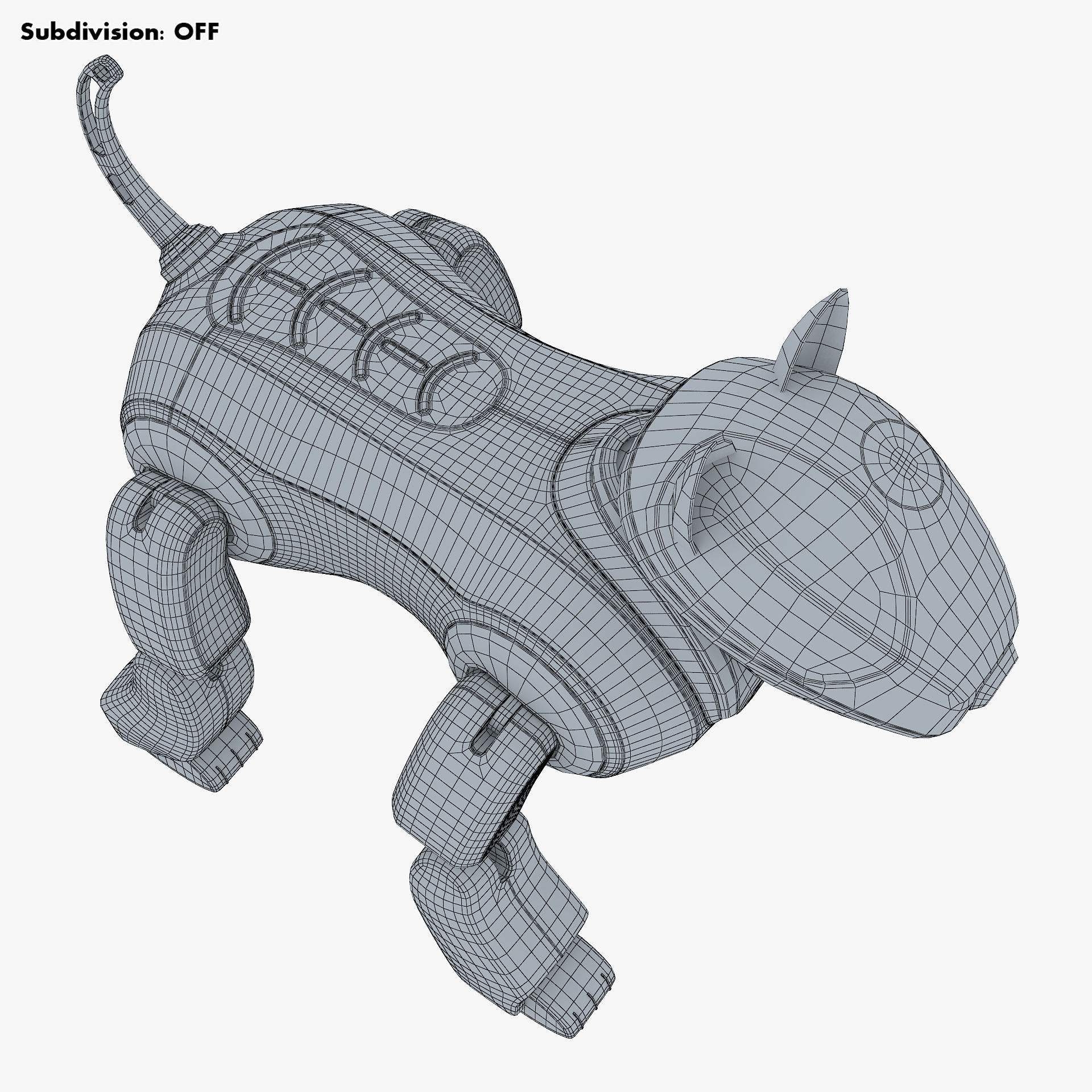 Genibo Robot Dog White 3D model_32