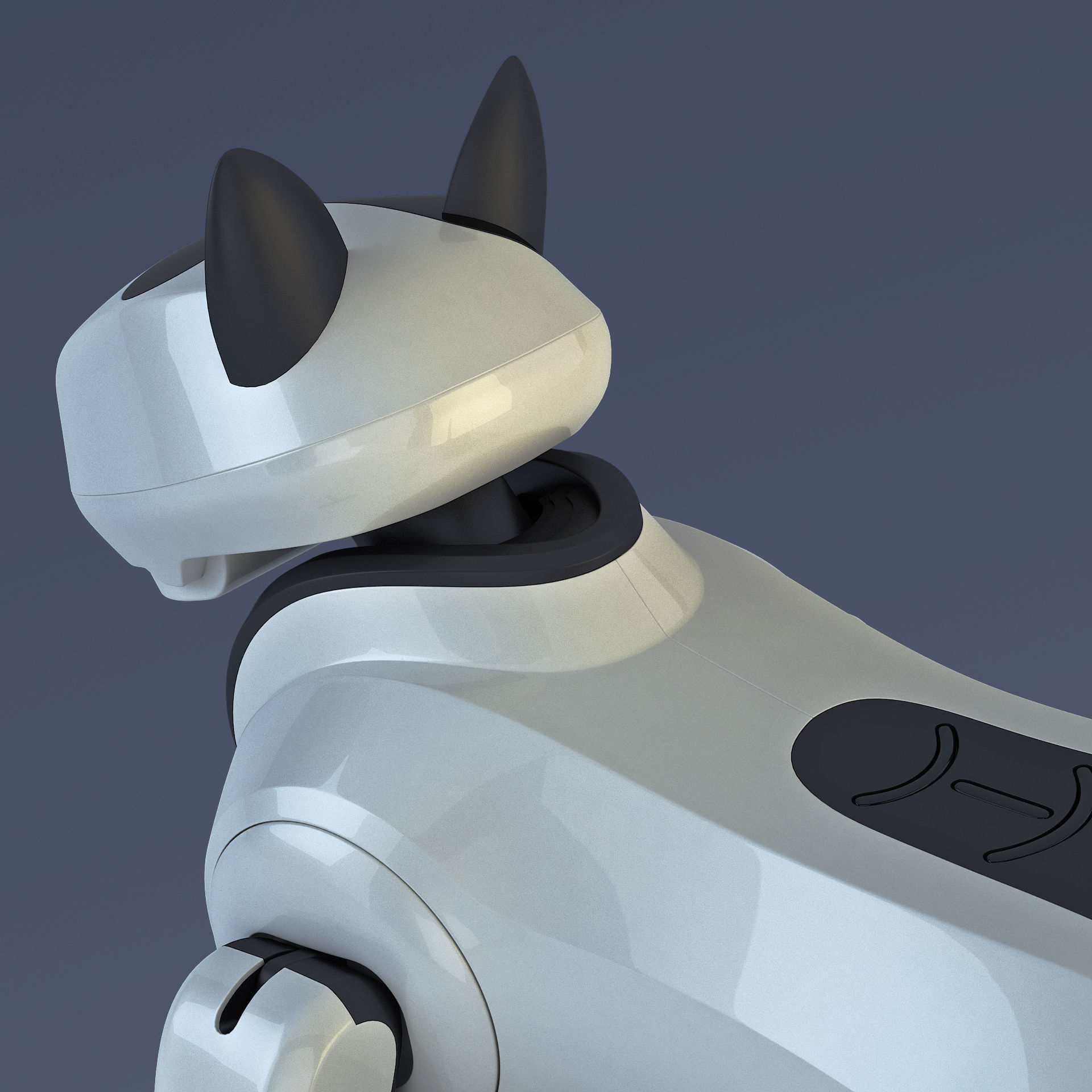 Genibo Robot Dog White 3D model_16