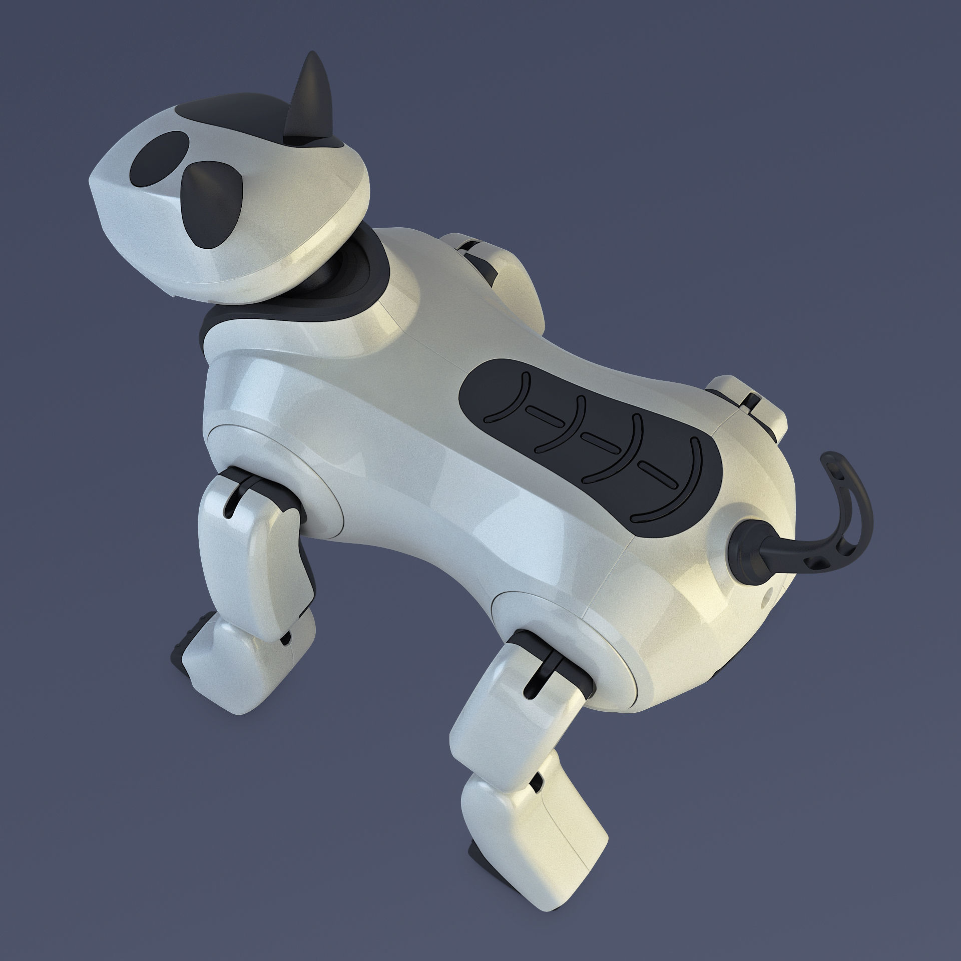 Genibo Robot Dog White 3D model_6