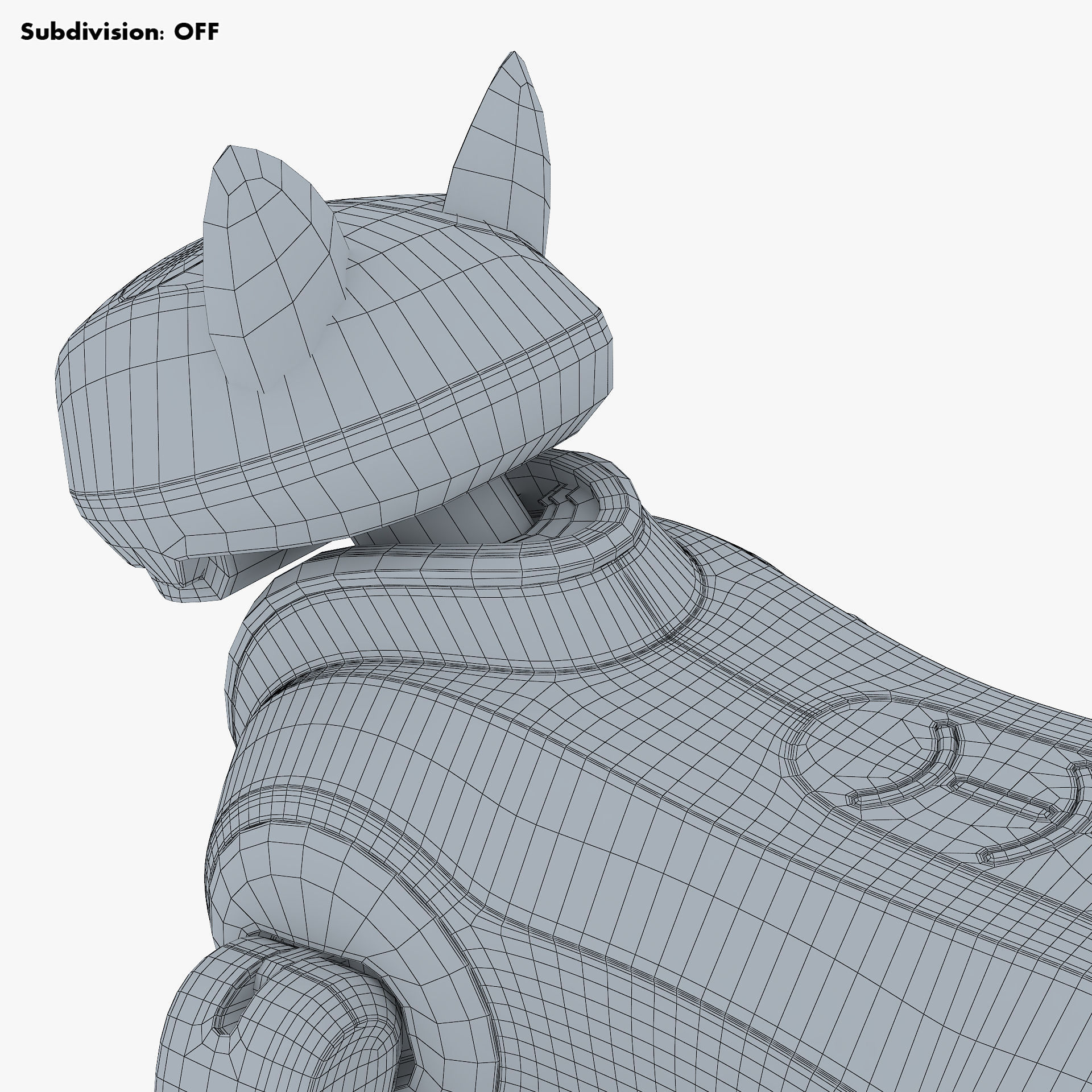 Genibo Robot Dog White 3D model_54