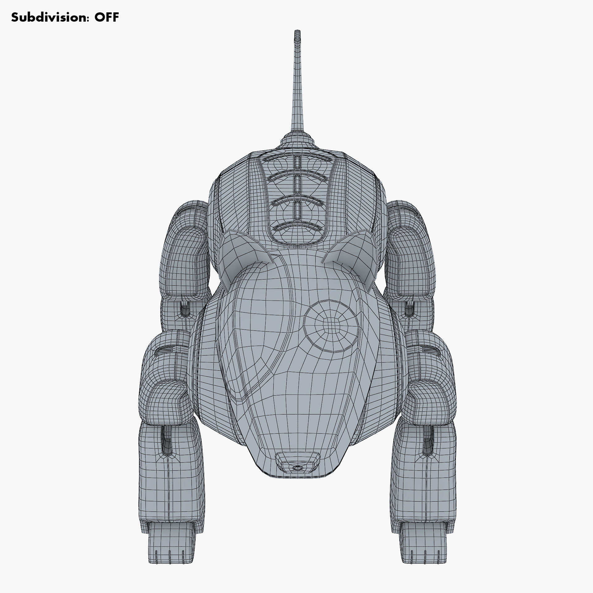 Genibo Robot Dog White 3D model_42