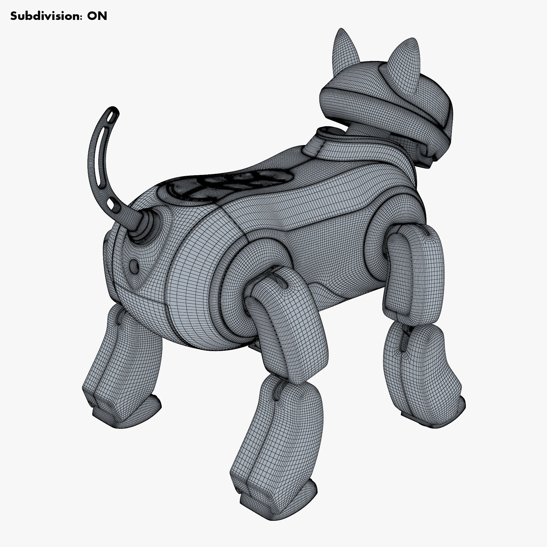 Genibo Robot Dog White 3D model_25