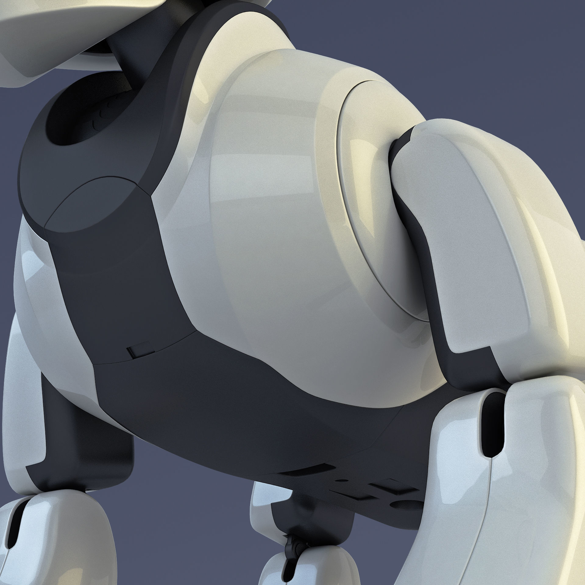 Genibo Robot Dog White 3D model_15