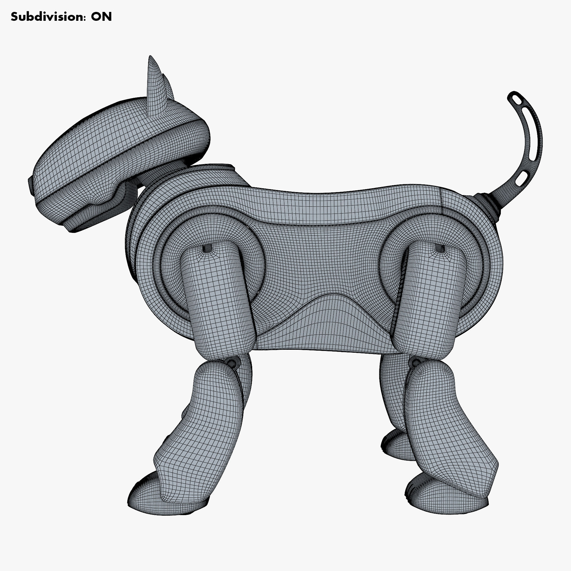 Genibo Robot Dog White 3D model_47
