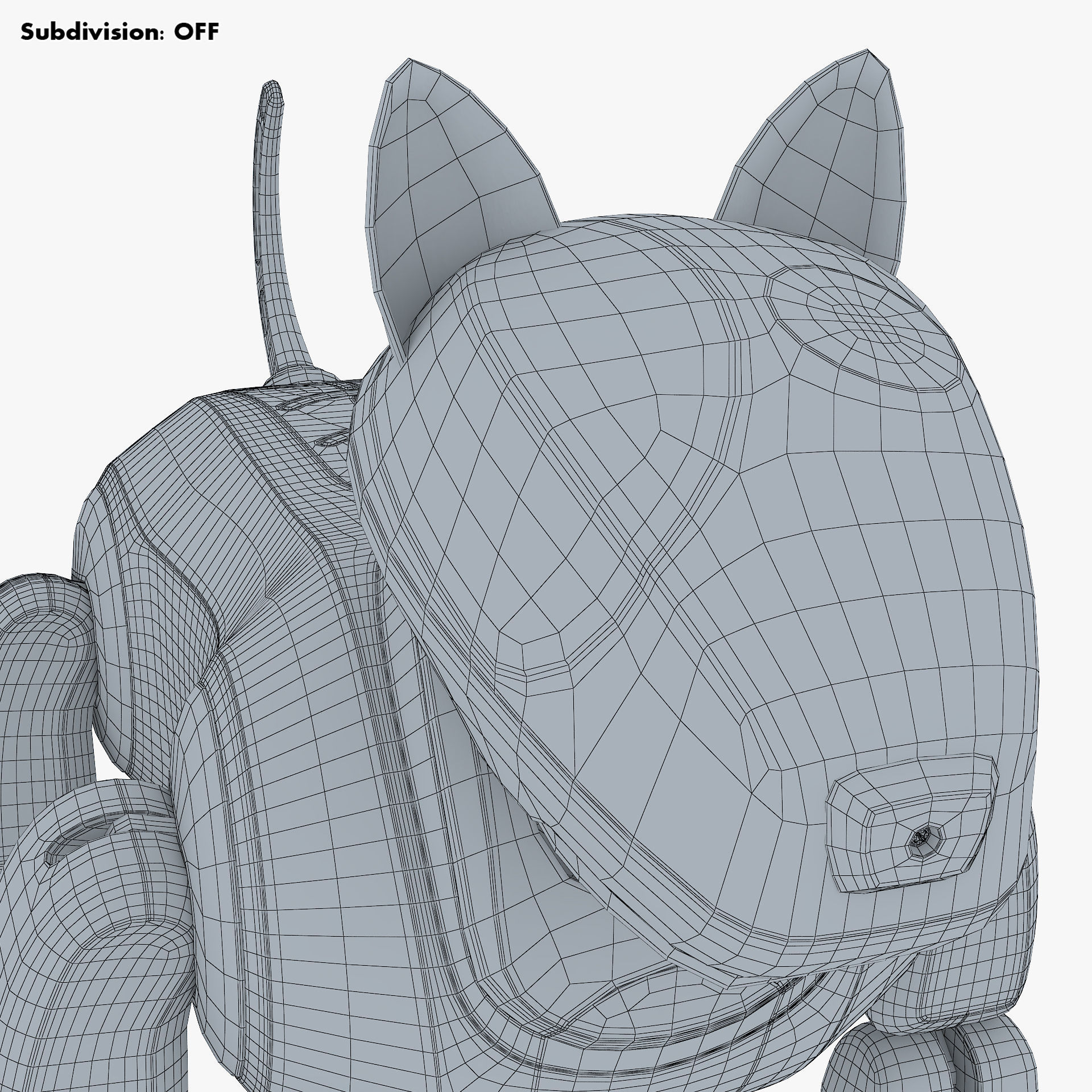 Genibo Robot Dog White 3D model_50