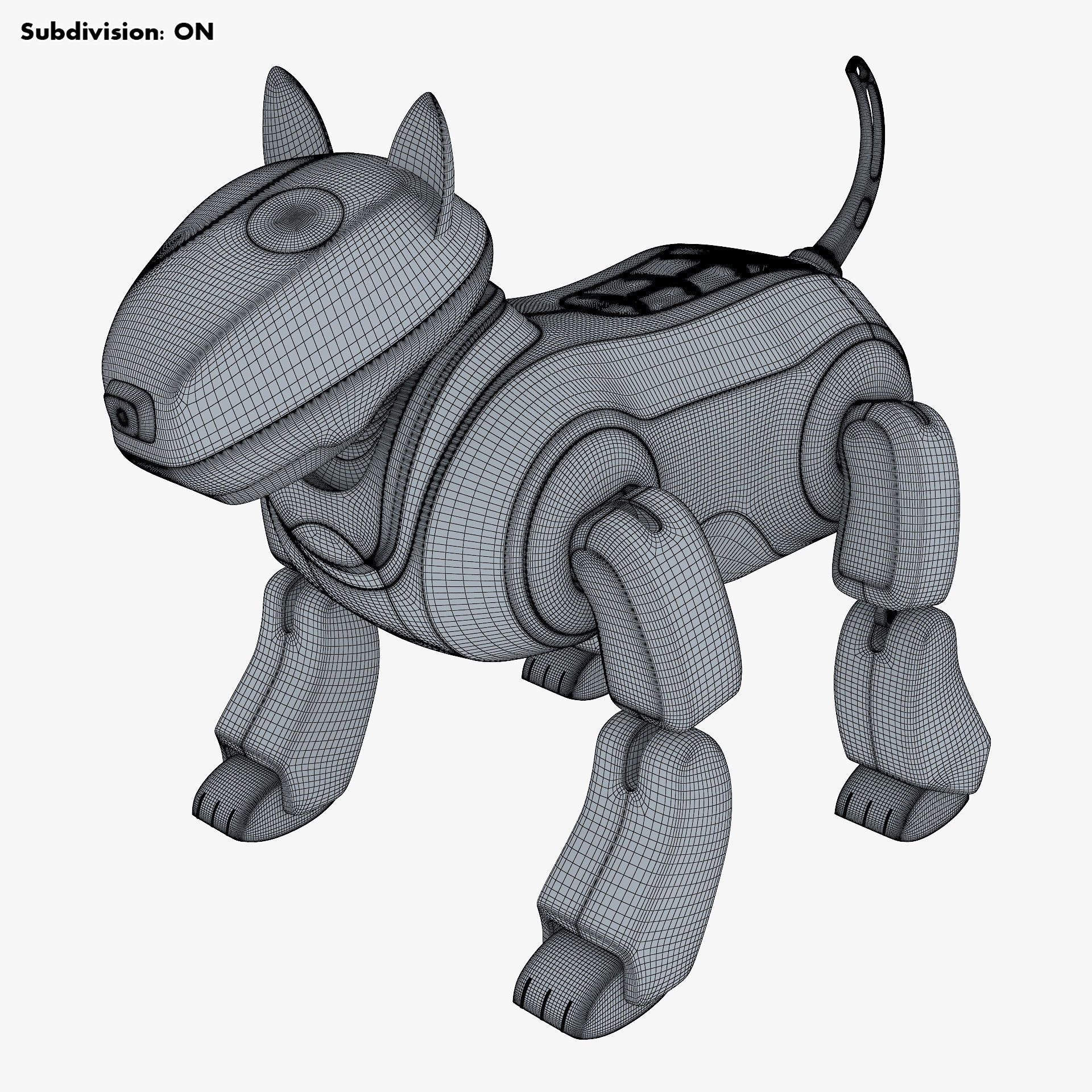 Genibo Robot Dog White 3D model_23