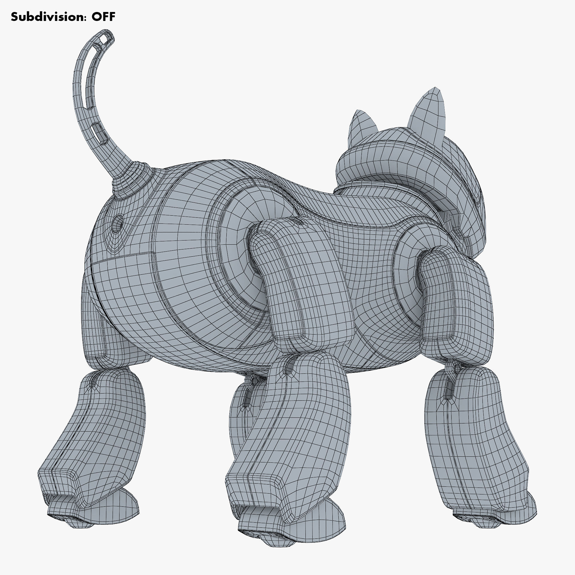 Genibo Robot Dog White 3D model_30