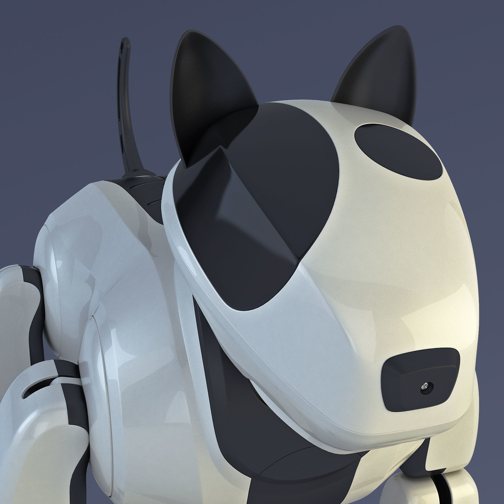 Genibo Robot Dog White 3D model_14