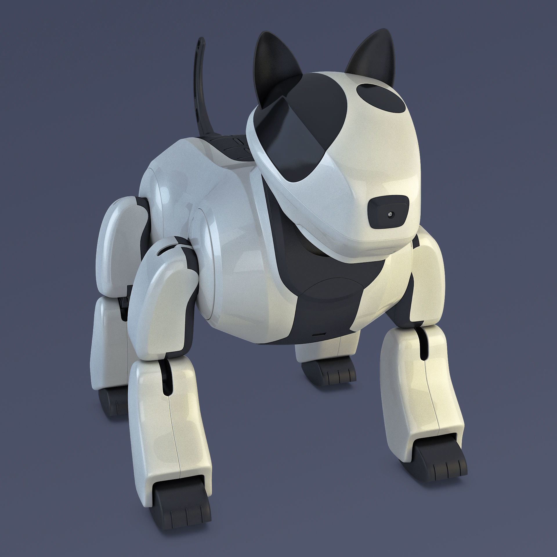 Genibo Robot Dog White 3D model_9