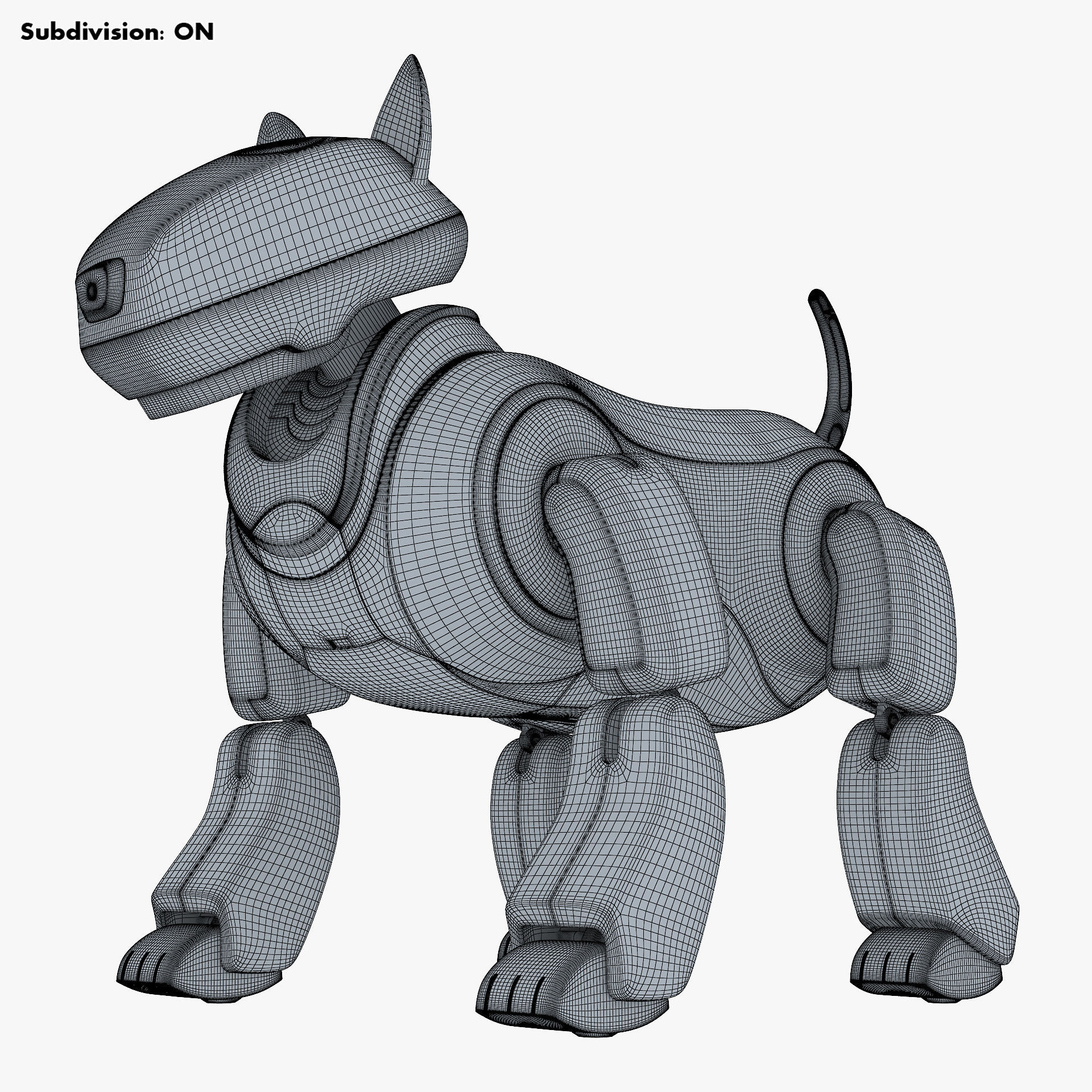 Genibo Robot Dog White 3D model_27