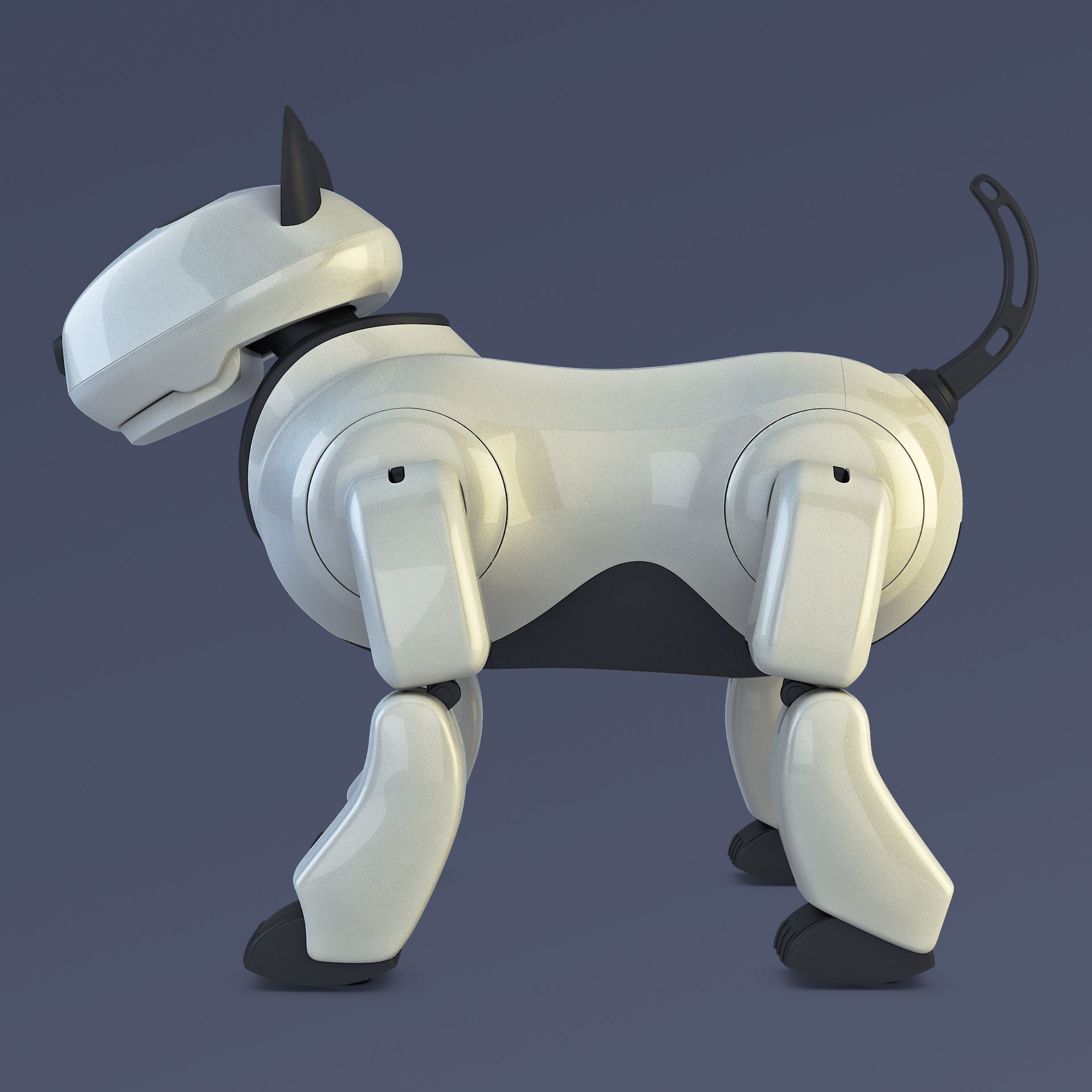 Genibo Robot Dog White 3D model_13