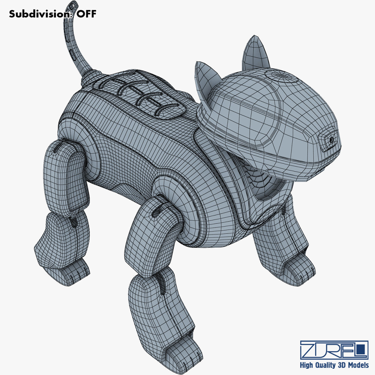 Genibo Robot Dog blue 3D model_27