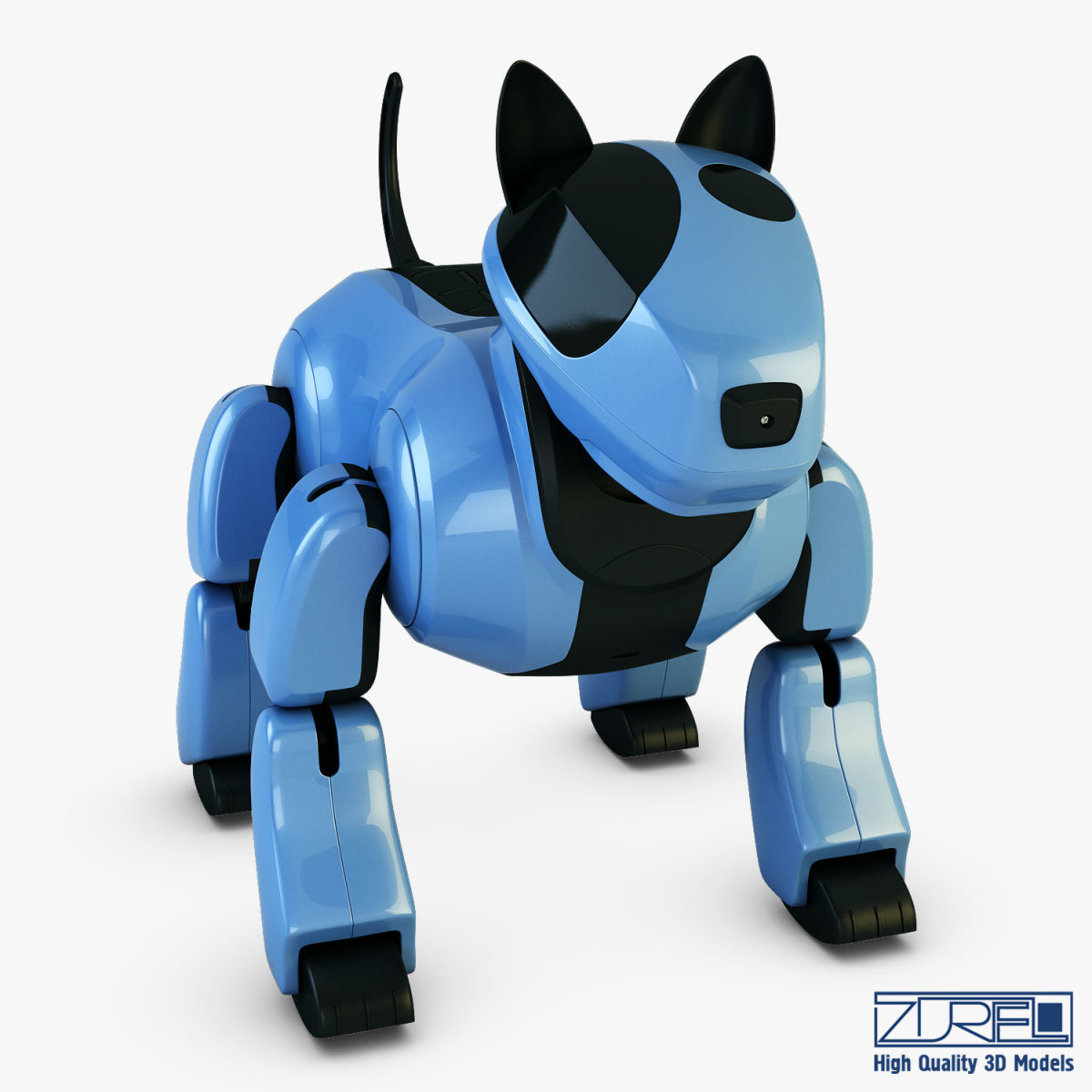 Genibo Robot Dog blue 3D model_8