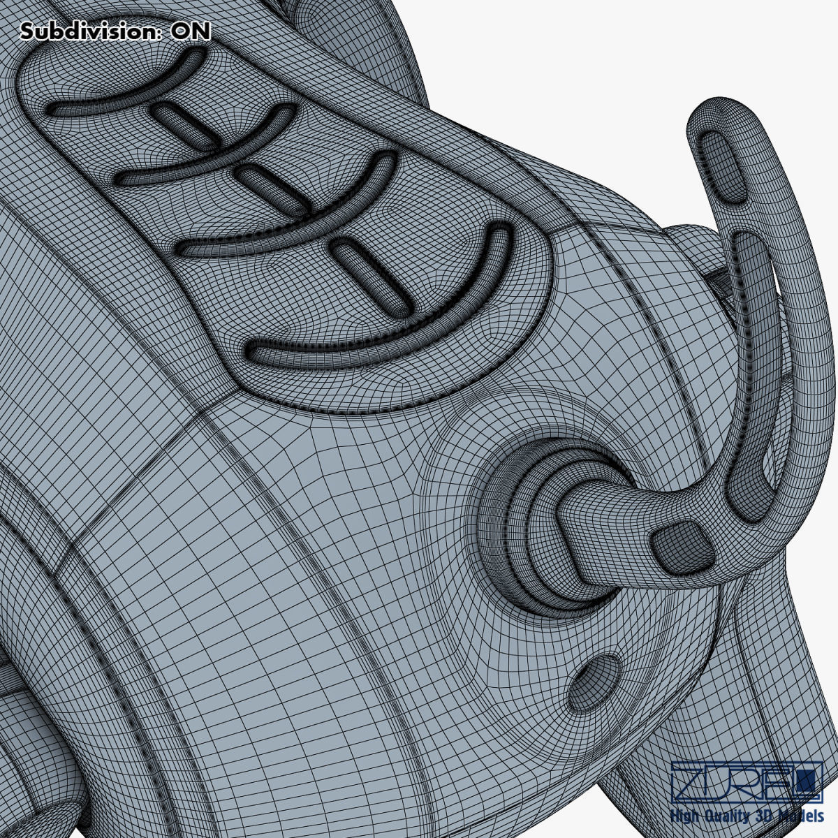 Genibo Robot Dog blue 3D model_38