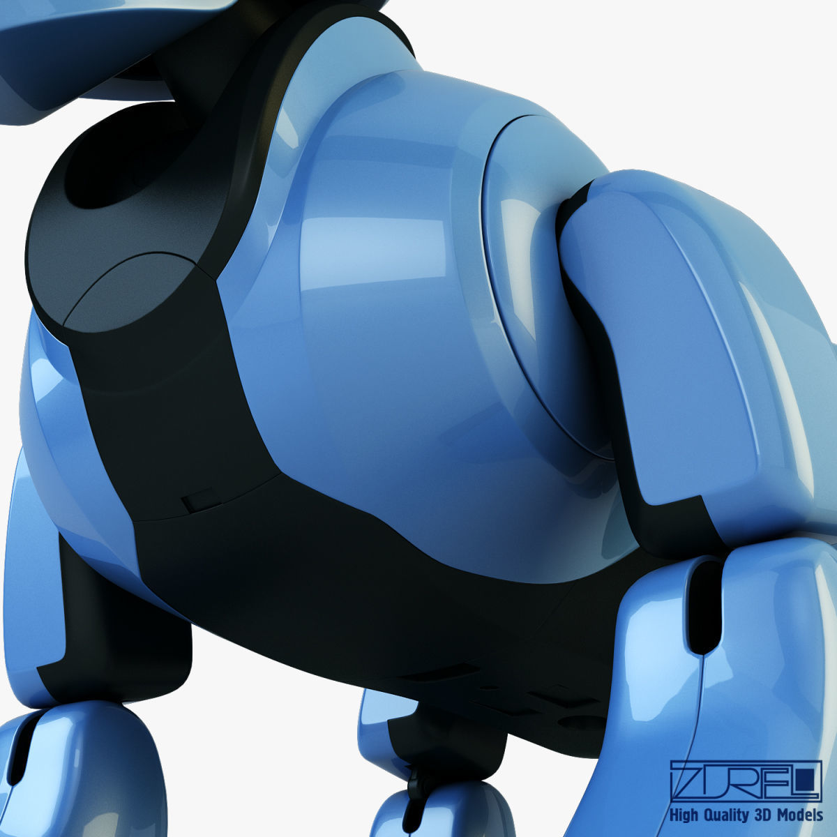 Genibo Robot Dog blue 3D model_14