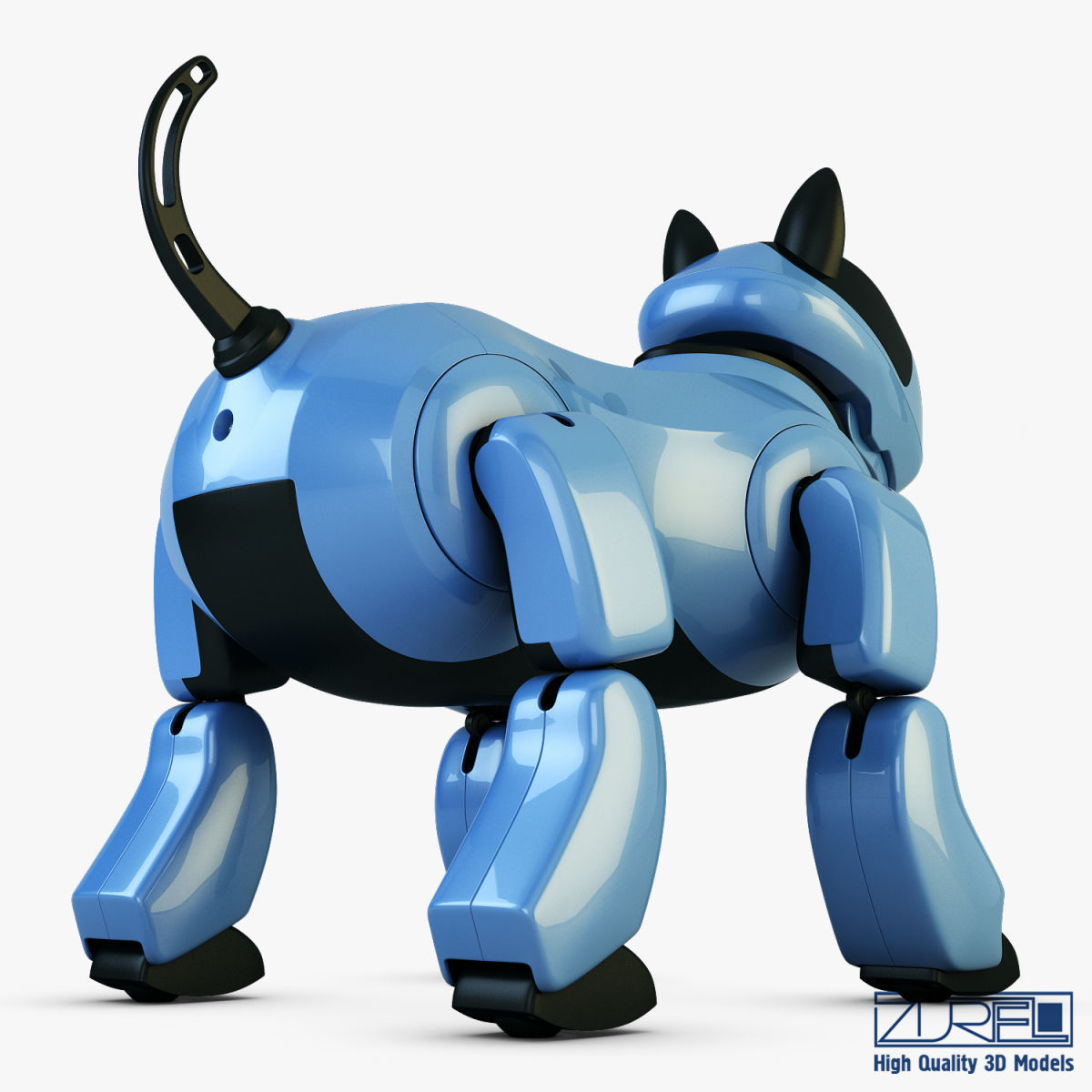 Genibo Robot Dog blue 3D model_3