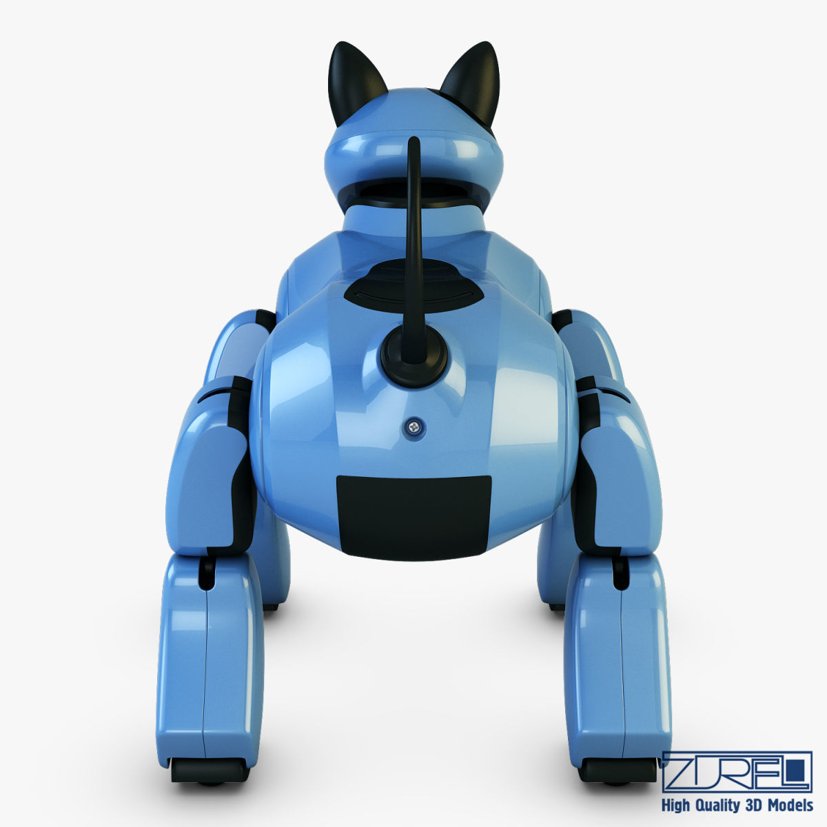 Genibo Robot Dog blue 3D model_10