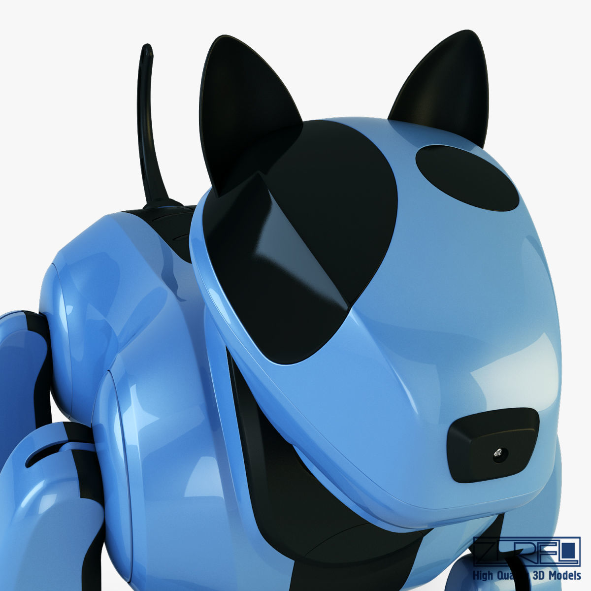 Genibo Robot Dog blue 3D model_13